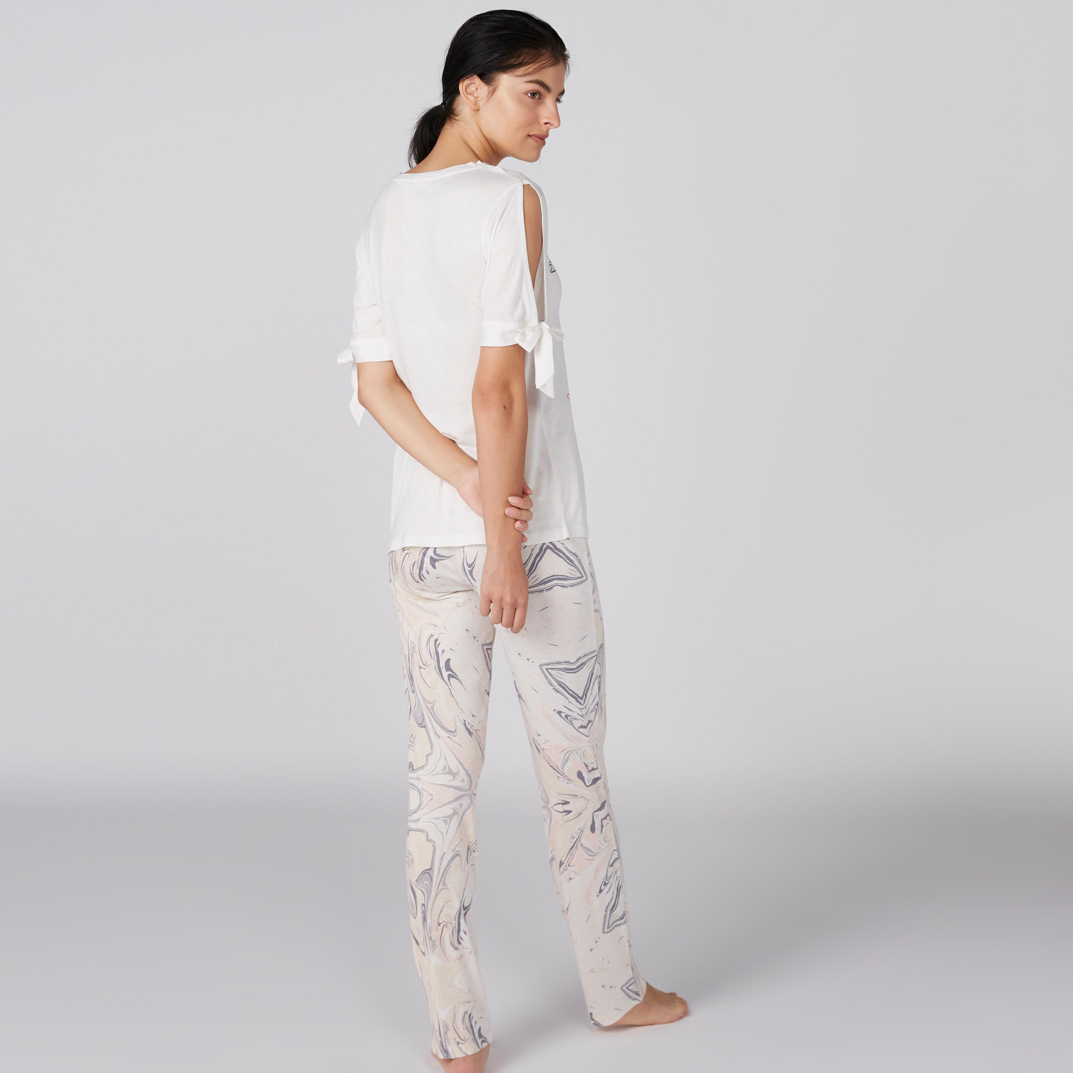 Printed T-Shirt and Pyjama Set-women-clothing-nightwear-pyjamas-longsets-image-2