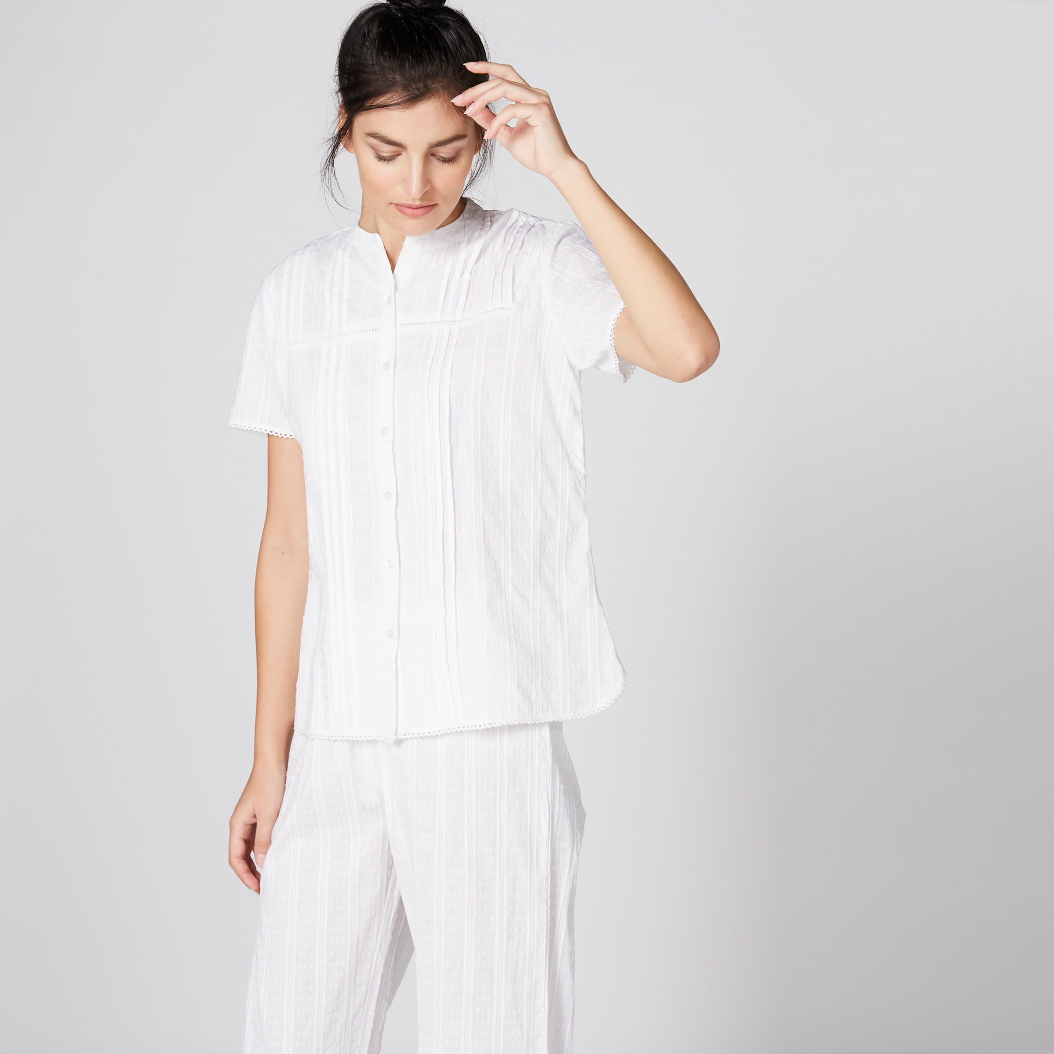 قميص بياقة ماندارين مع بنطال بيجاما شيفلي-women-clothing-nightwear-pyjamas-longsets-image-4