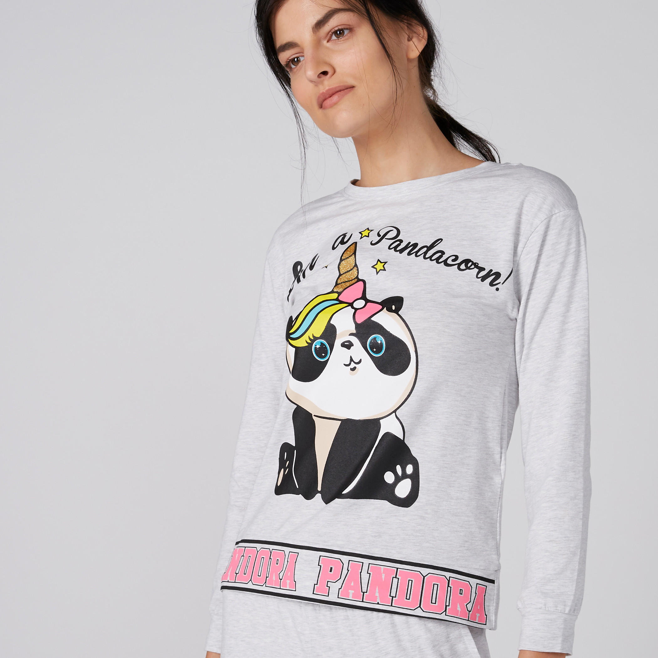 طقم بنطال بيجاما وتيشيرت بأكمام طويلة وطبعات-women-clothing-nightwear-pyjamas-longsets-image-1