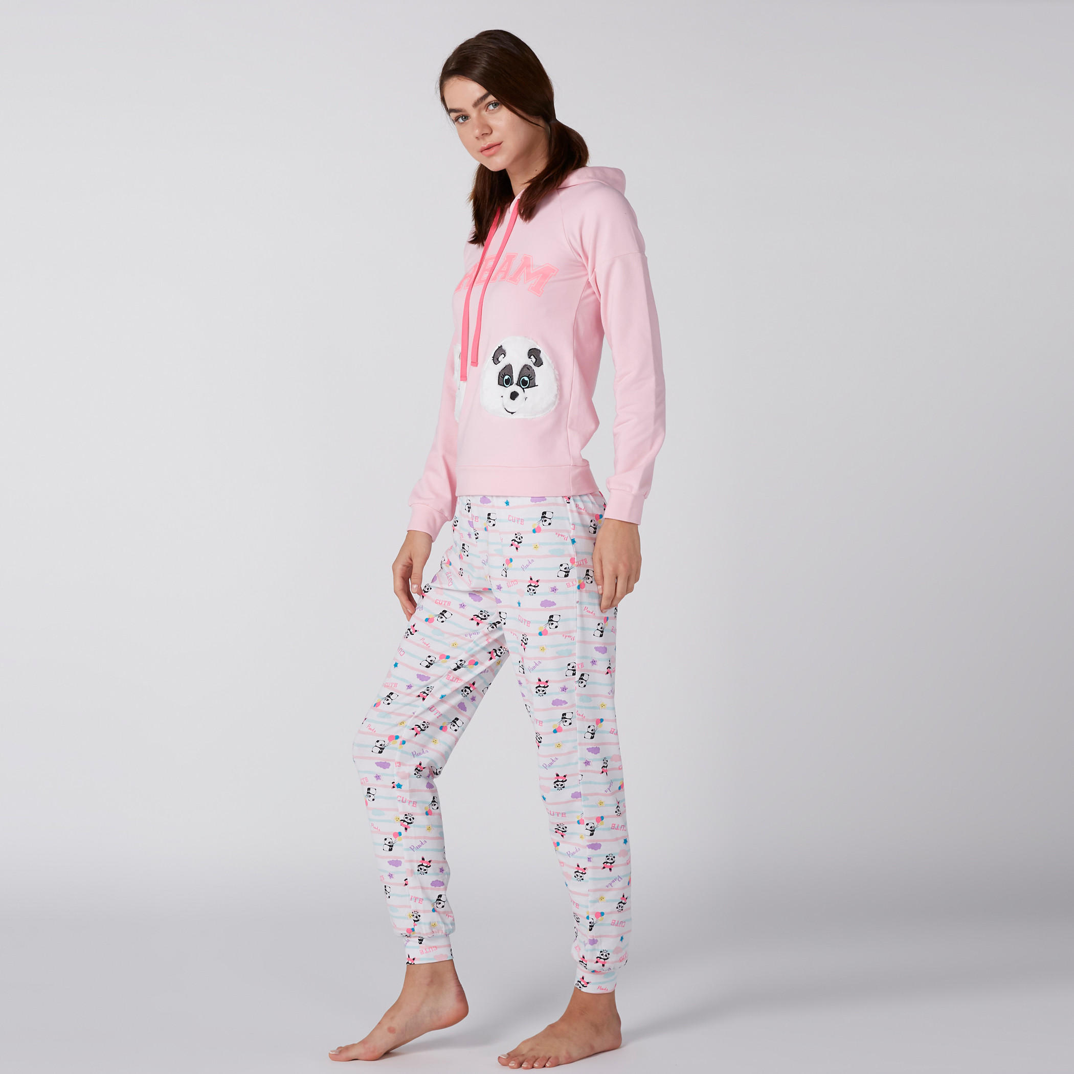 سويت شيرت مطرز بياقة بقبّعة-women-clothing-nightwear-pyjamas-tops-image-4