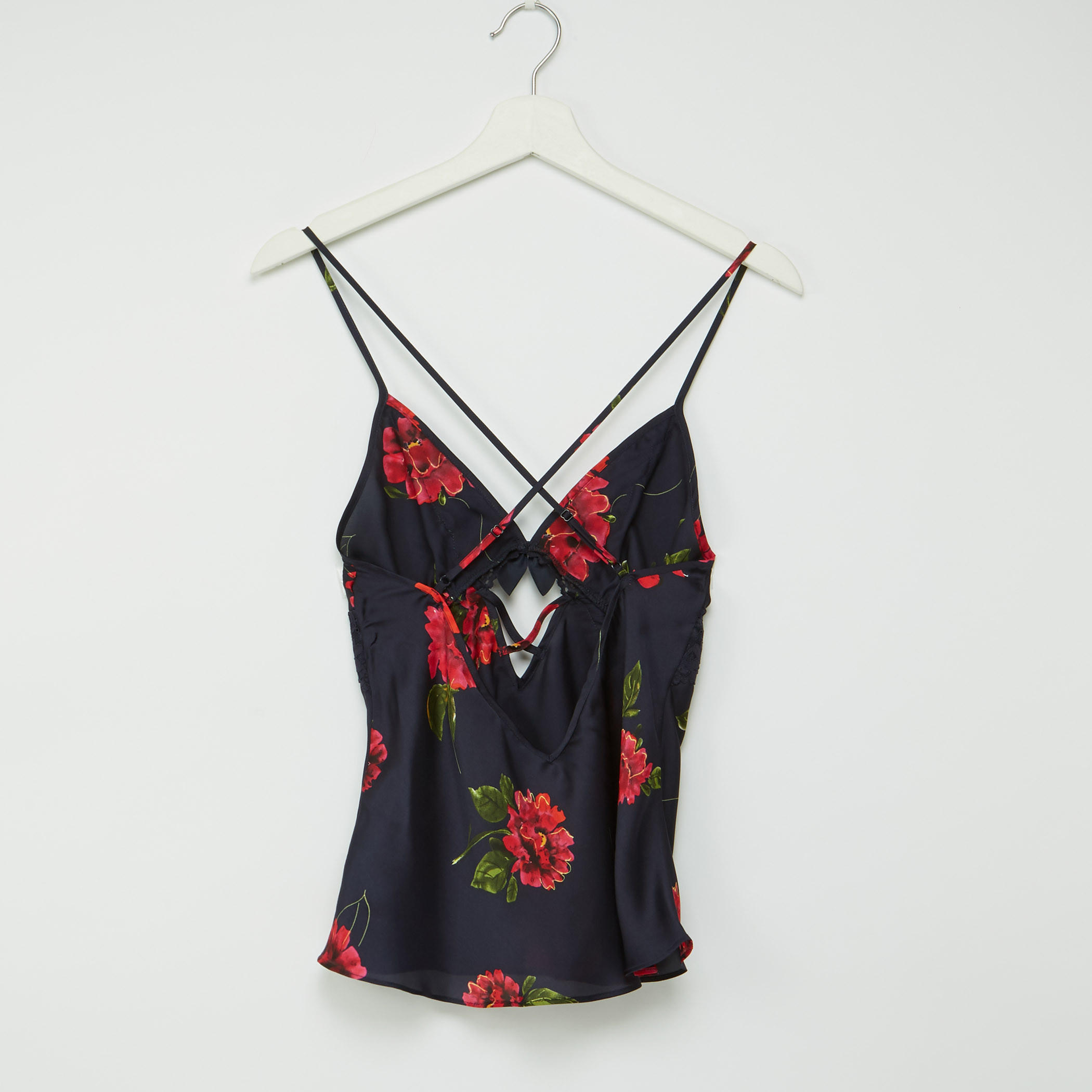 طقم بنطال بيجاما وبلوزة بحمّالات رفيعة وطبعات أزهار-women-clothing-nightwear-pyjamas-longsets-image-3