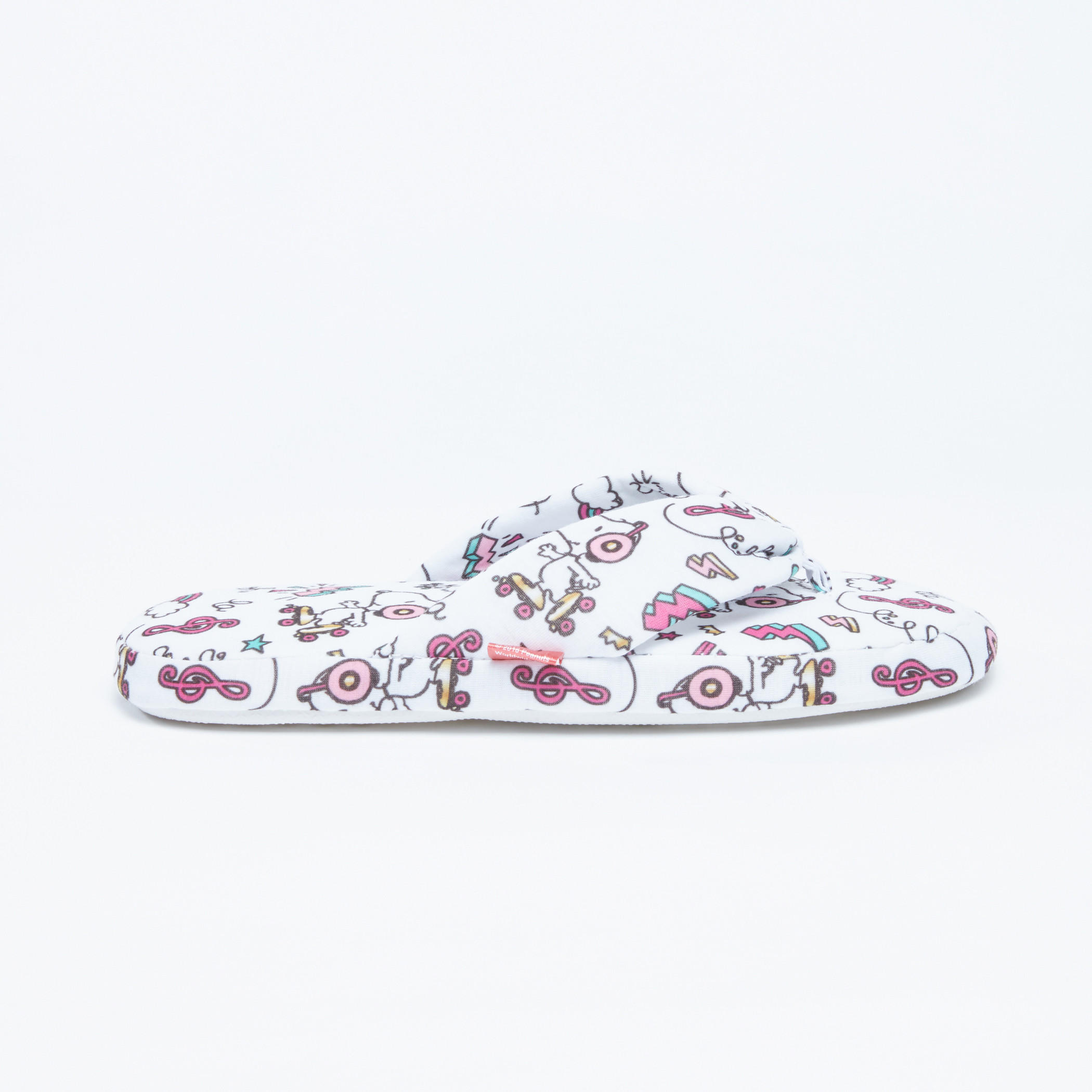 Printed Flip Flops with Broad Straps-women-clothing-nightwear-bedroomslippers-image-1