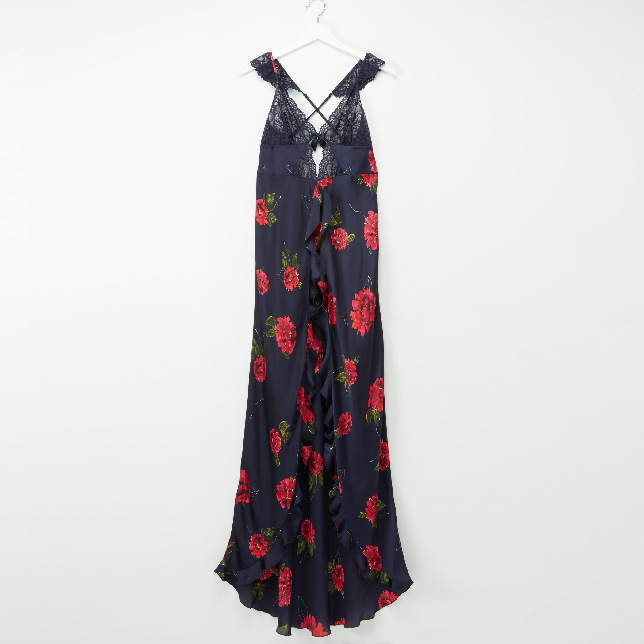 قميص نوم دون أكمام بفيونكة وتفاصيل دانتيل وطبعات-women-clothing-nightwear-nighties-image-1