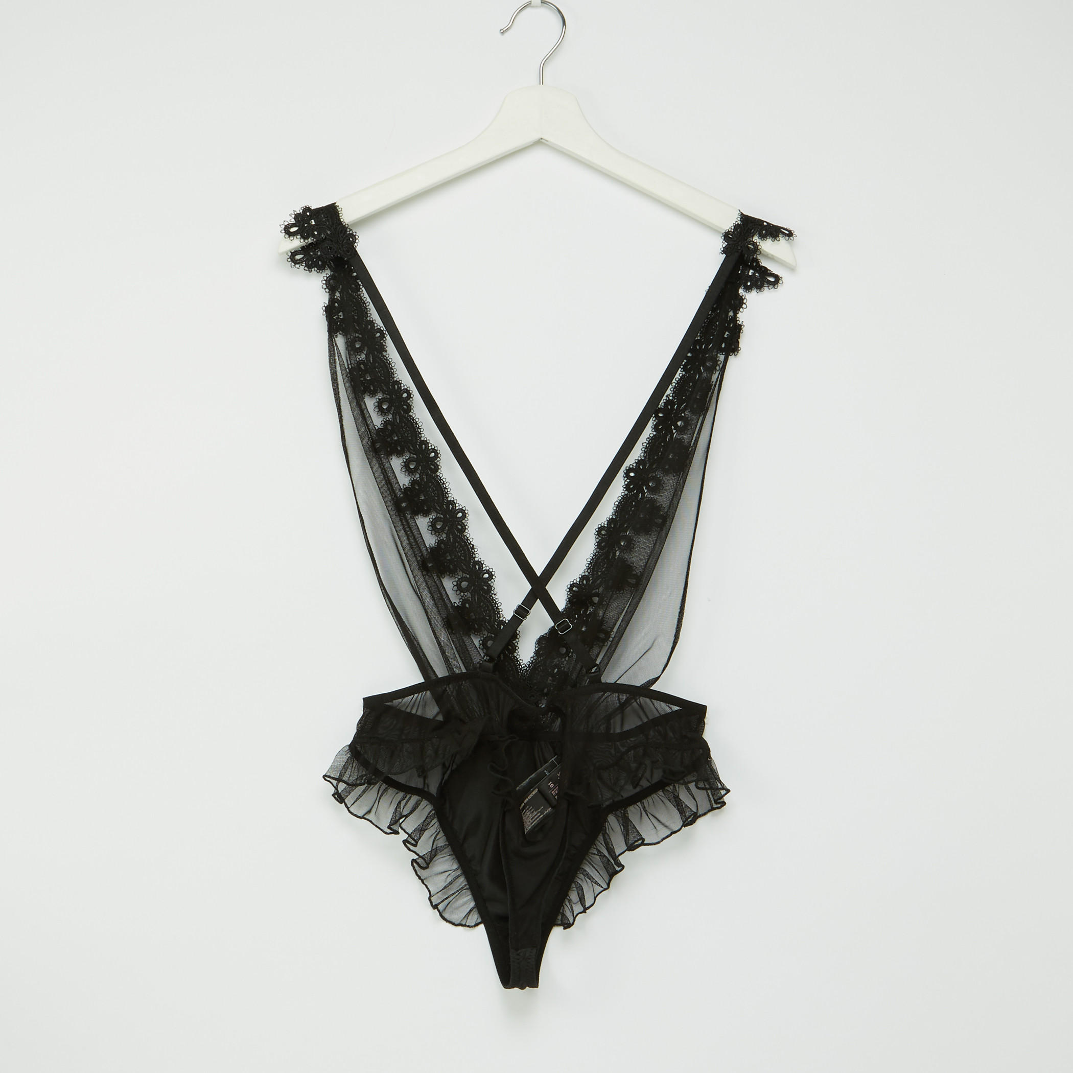 بيبي دول بحمالات قابلة للتعديل وتفاصيل دانتيل-women-clothing-lingerie-babydollsandbodysuits-image-2