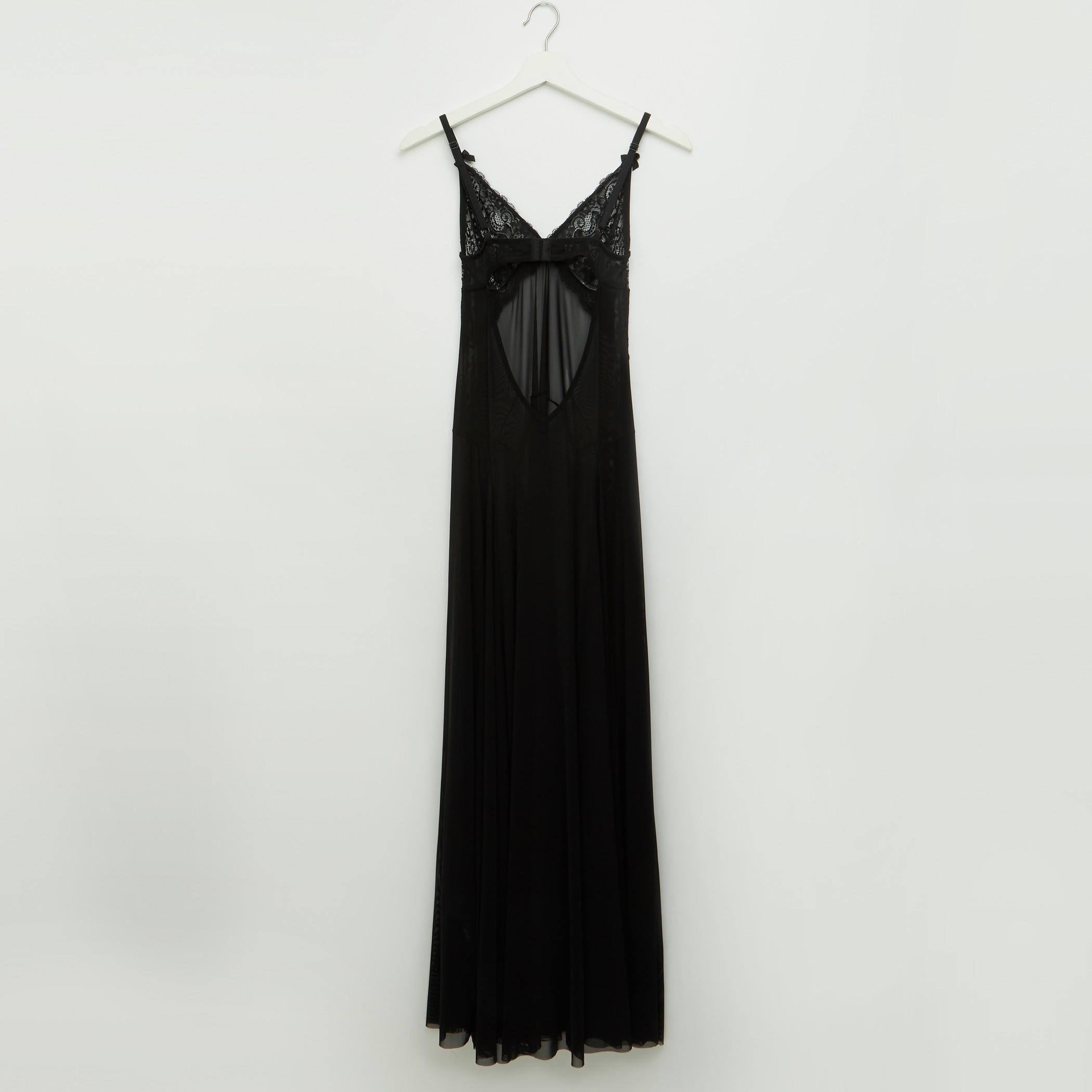 فستان ماكسي بفيونكة وتفاصيل دانتيل-women-clothing-nightwear-nighties-image-2