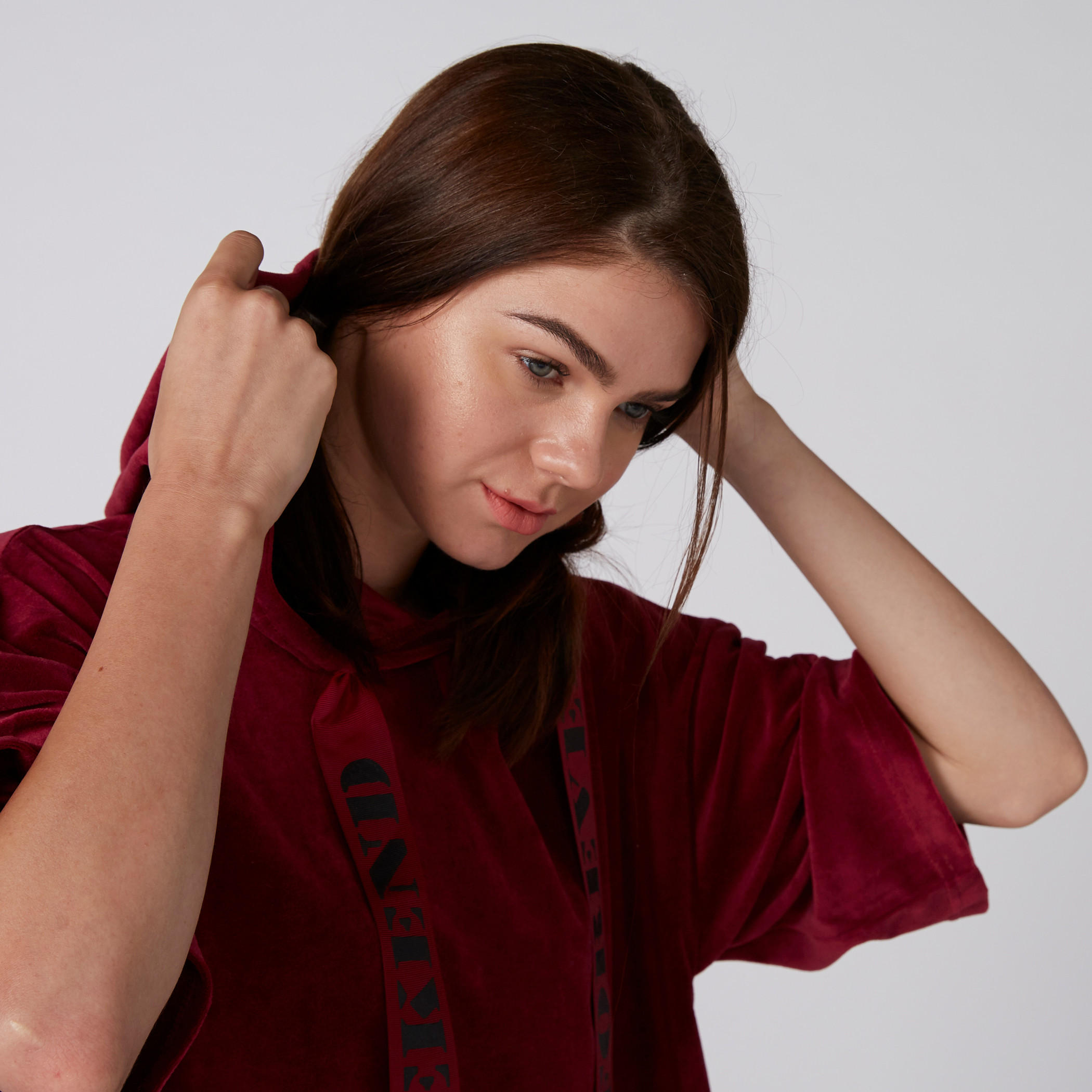 قميص نوم بقبعة متصلة وأكمام 3/4-women-clothing-nightwear-nighties-image-4