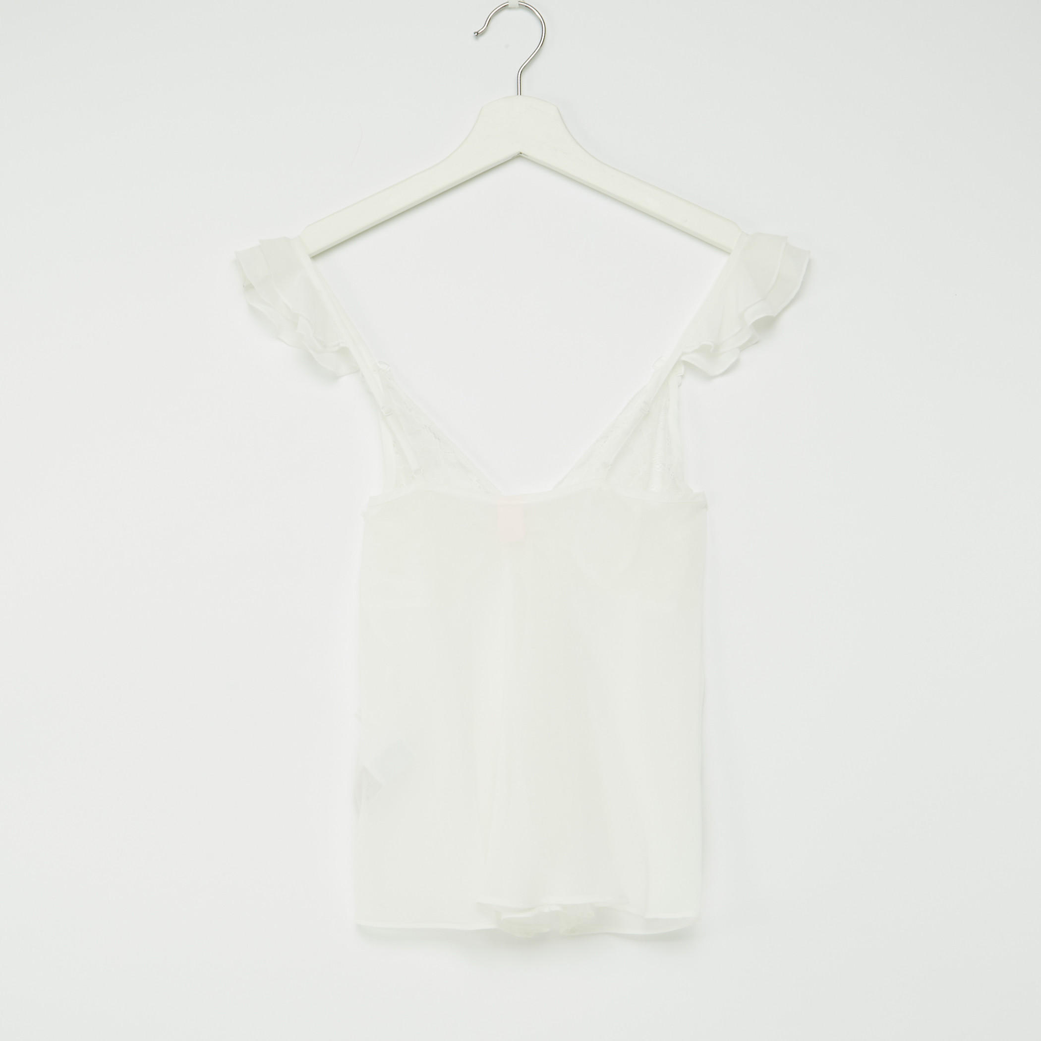 طقم بنطال وبلوزة دون أكمام بياقة V وفيونكة-women-clothing-nightwear-pyjamas-longsets-image-3