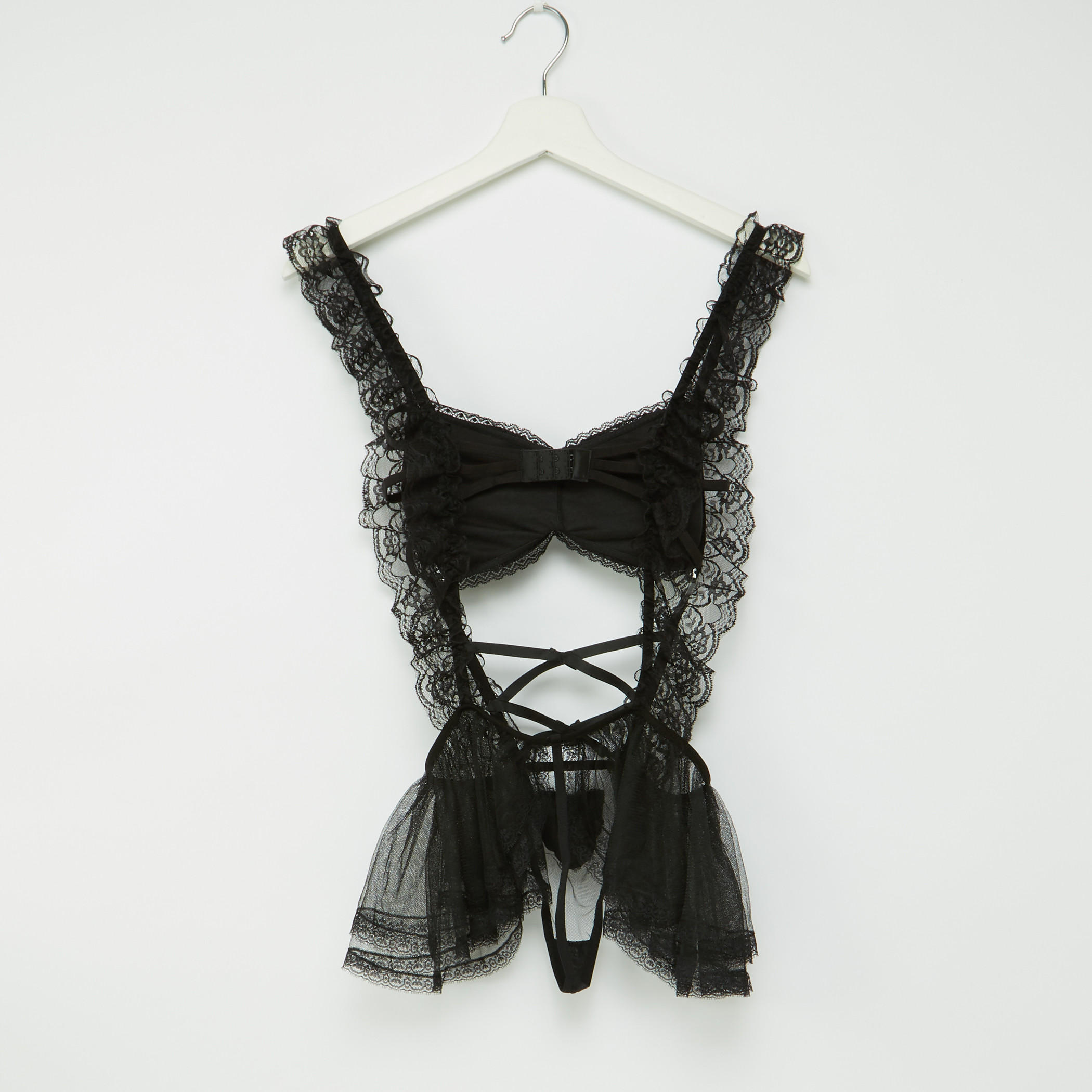تيدي بأربطة وتفاصيل دانتيل-women-clothing-lingerie-babydollsandbodysuits-image-2