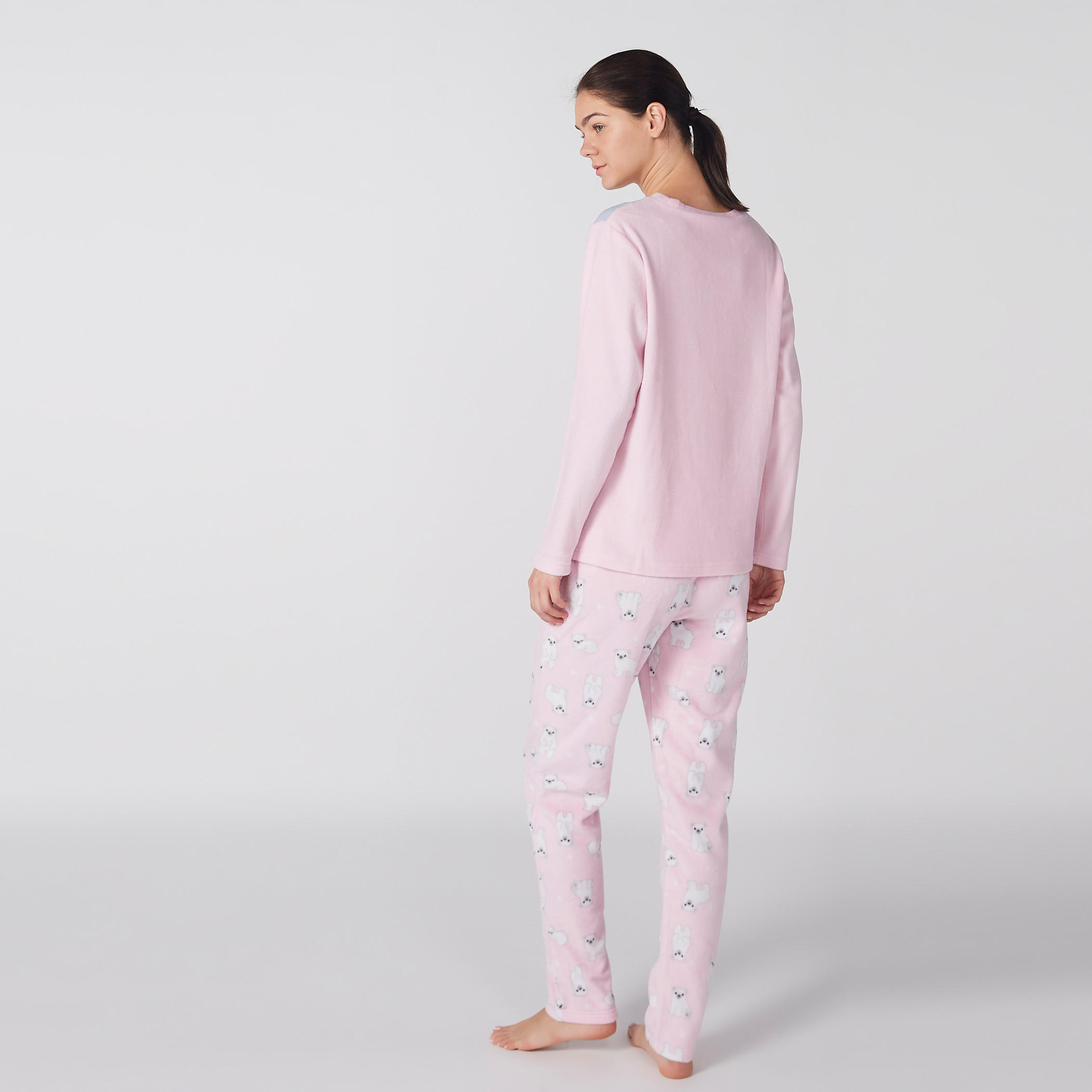 طقم بنطال بيجاما وتيشيرت بأكمام طويلة وطبعات-women-clothing-nightwear-pyjamas-longsets-image-2