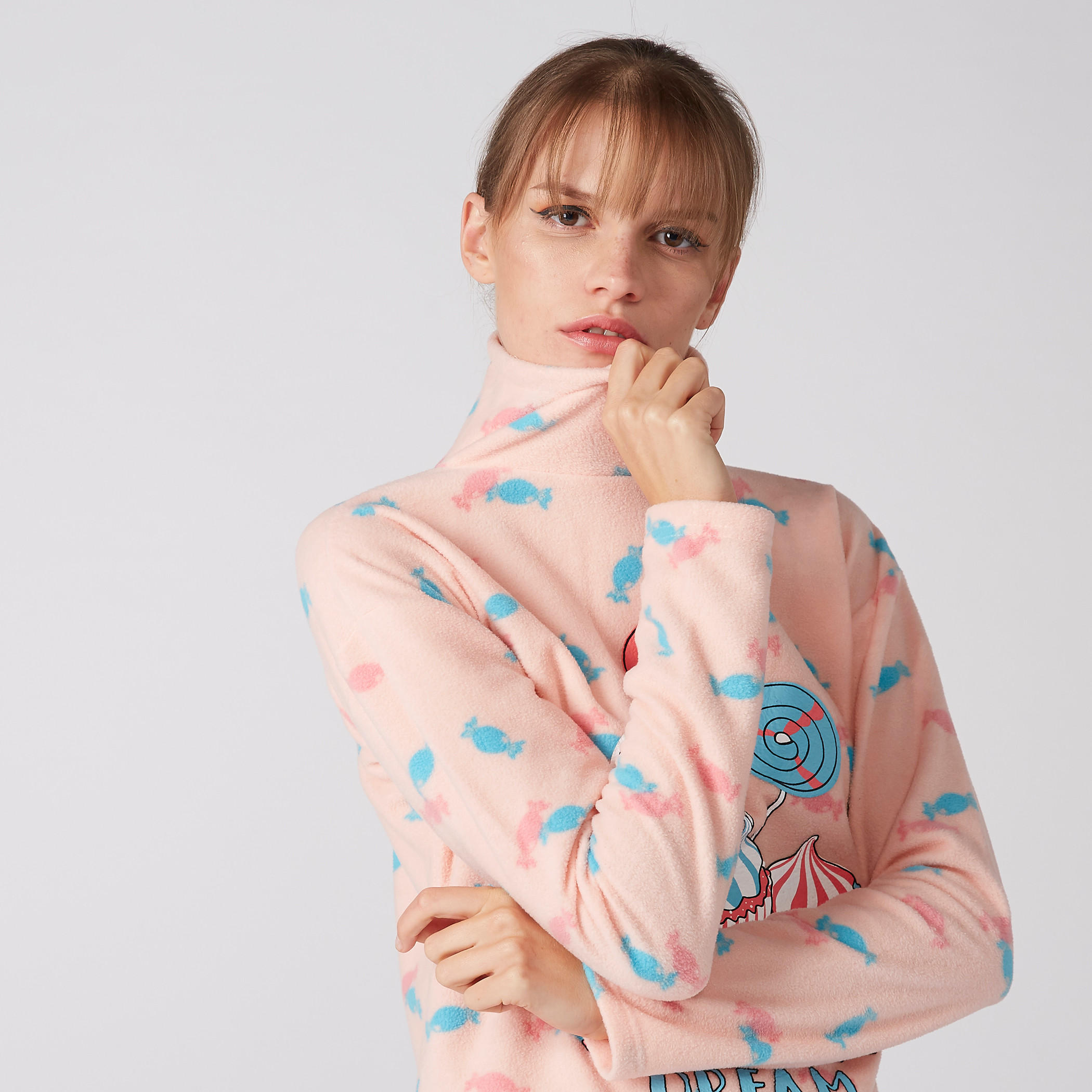 قميص نوم بطبعات وأكمام طويلة ورباط-women-clothing-nightwear-nighties-image-1