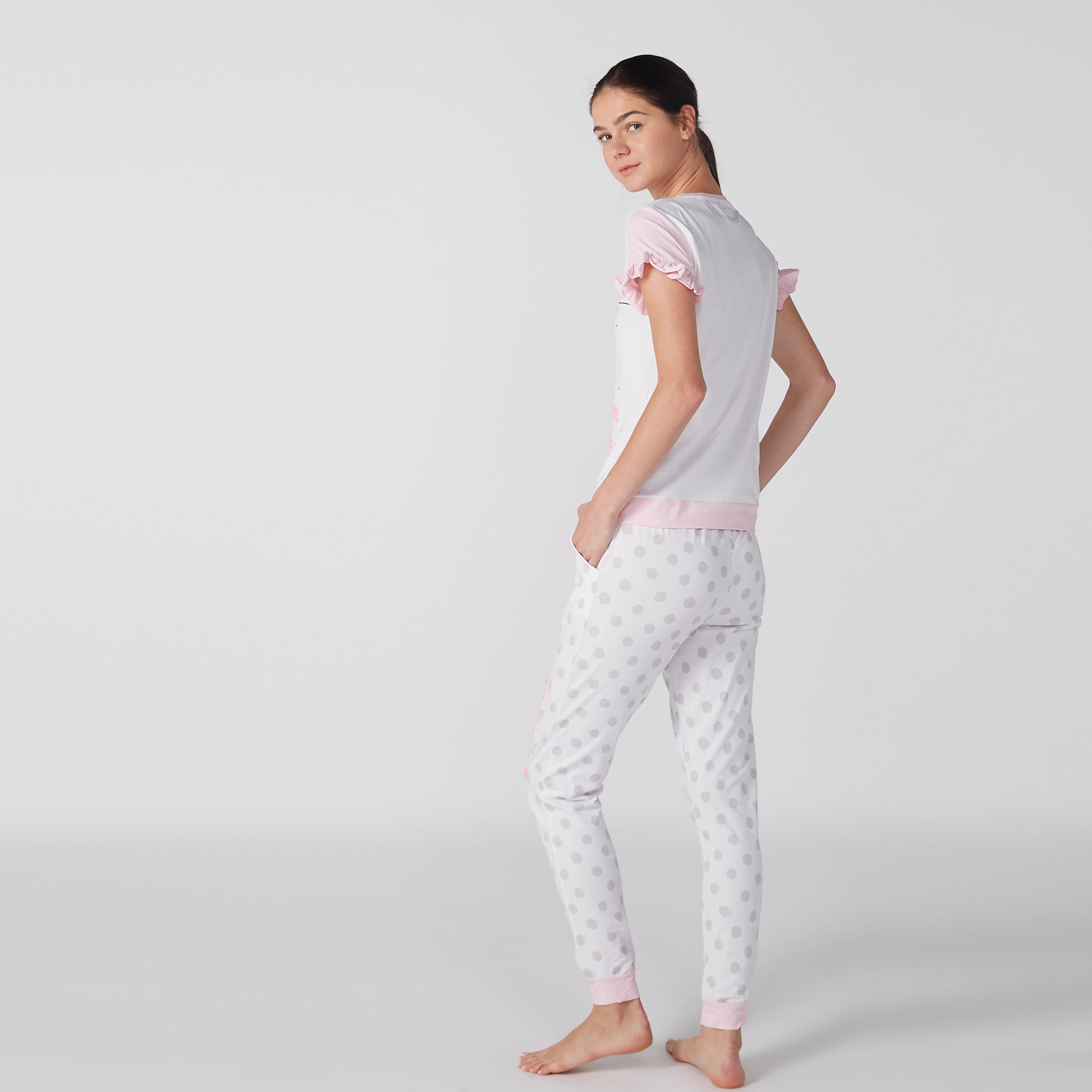 طقم بنطال رياضي وبلوزة بياقة مستديرة وطبعات ماري-women-clothing-nightwear-pyjamas-longsets-image-2