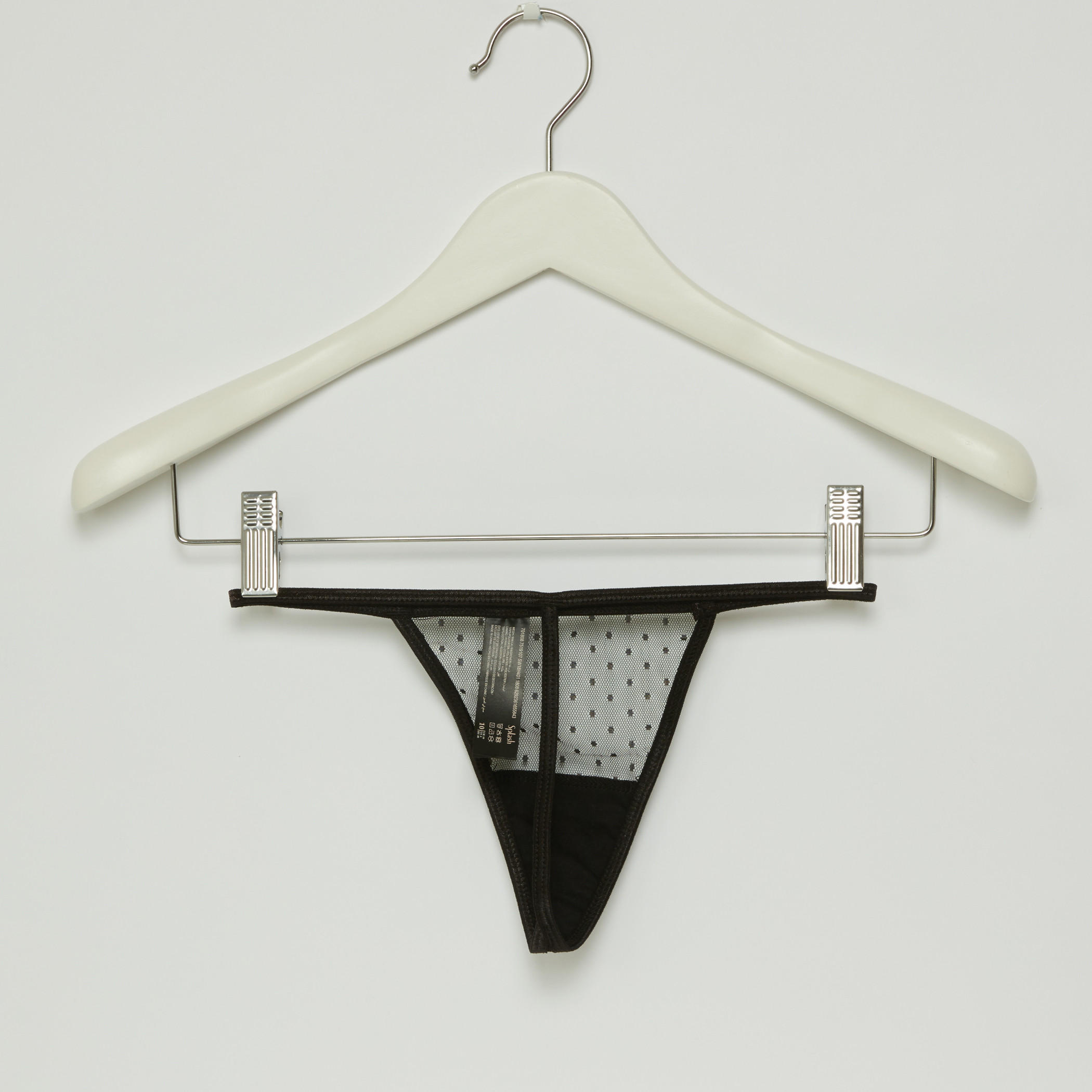 قميص نوم بتفاصيل كشكش ودانتيل مع ثونج-women-clothing-nightwear-nighties-image-4