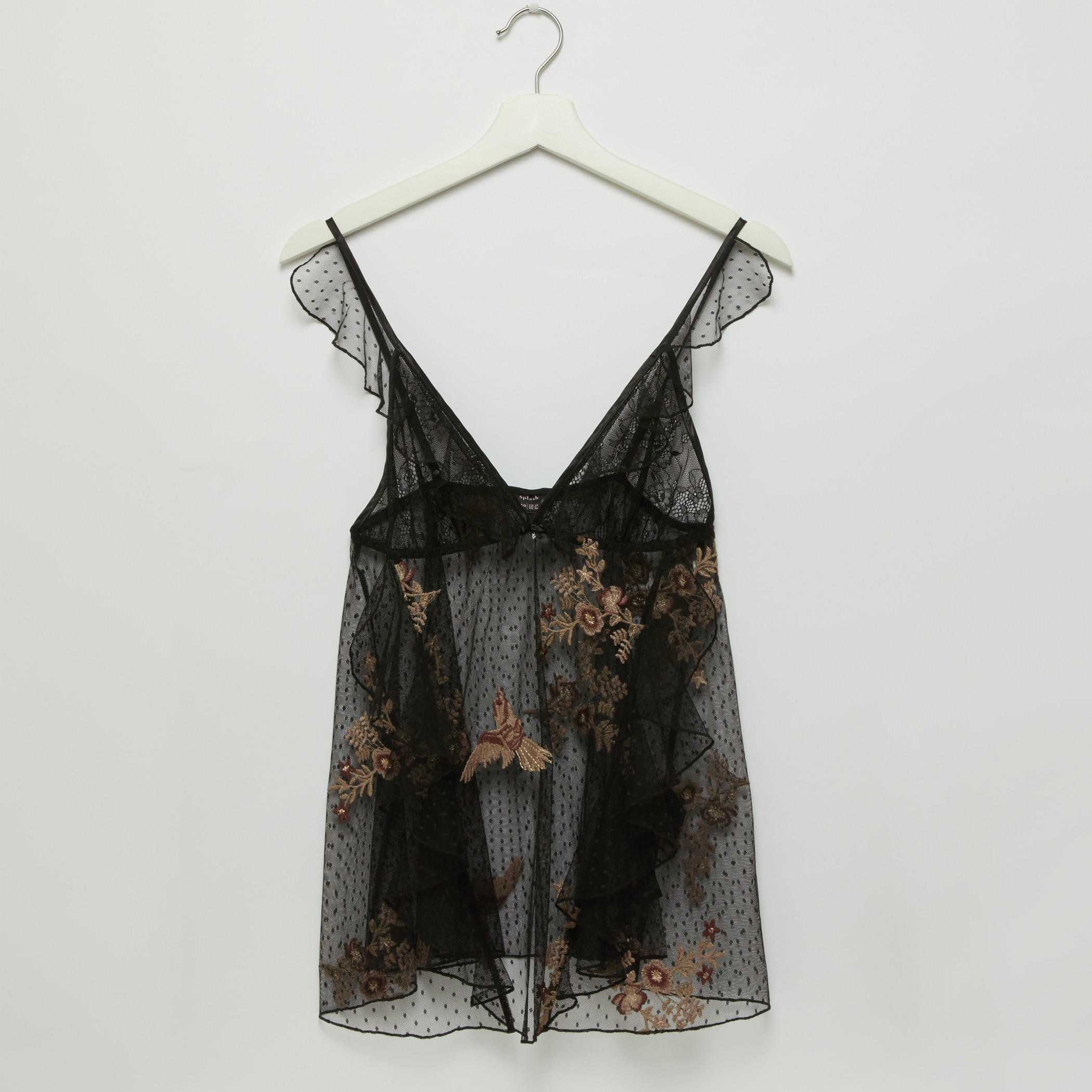 بيبي دول بتفاصيل دانتيل مع ثونج بتطريز-women-clothing-lingerie-babydollsandbodysuits-image-2