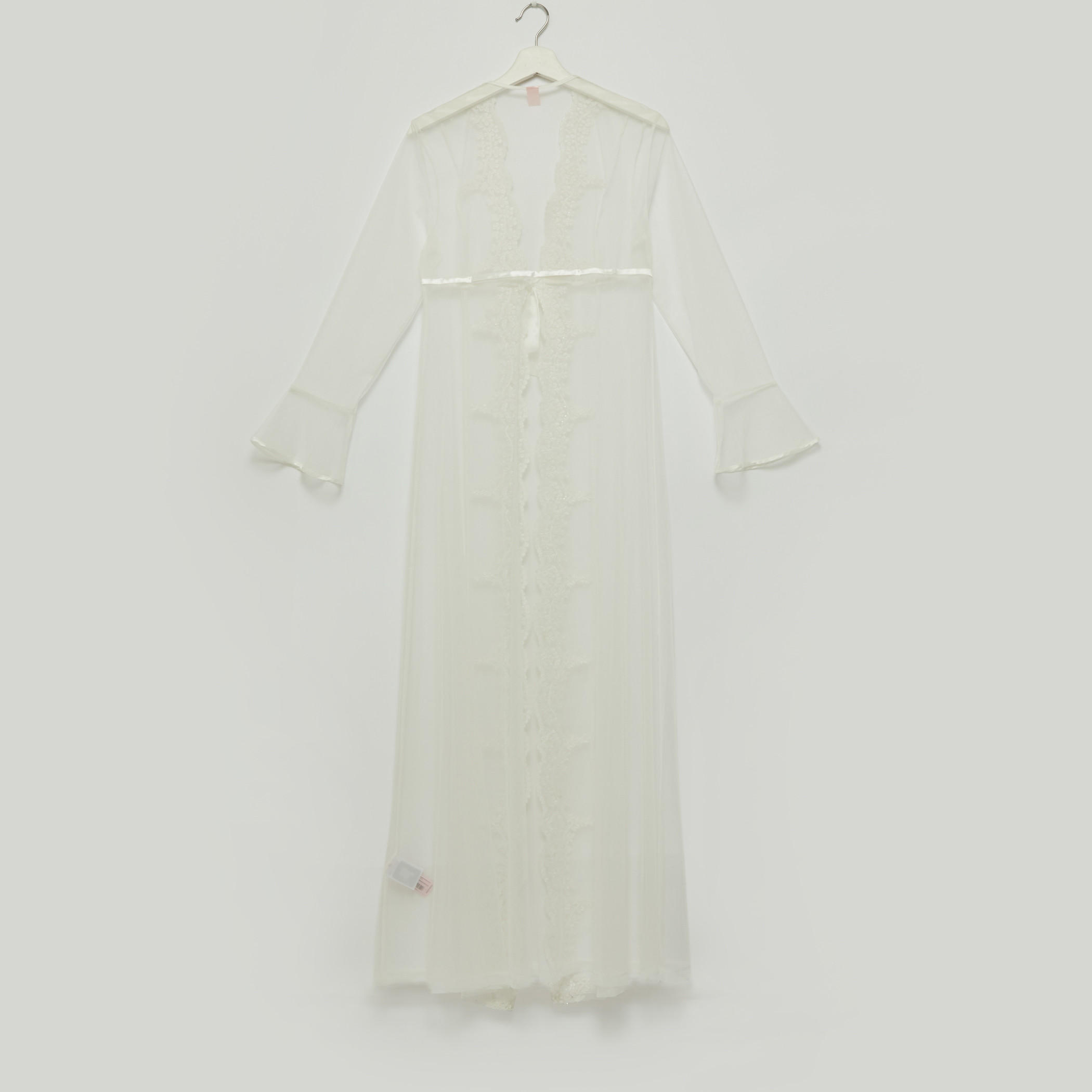 روب طويل بأكمام طويلة وتفاصيل دانتيل وأربطة-women-clothing-nightwear-nighties-image-2