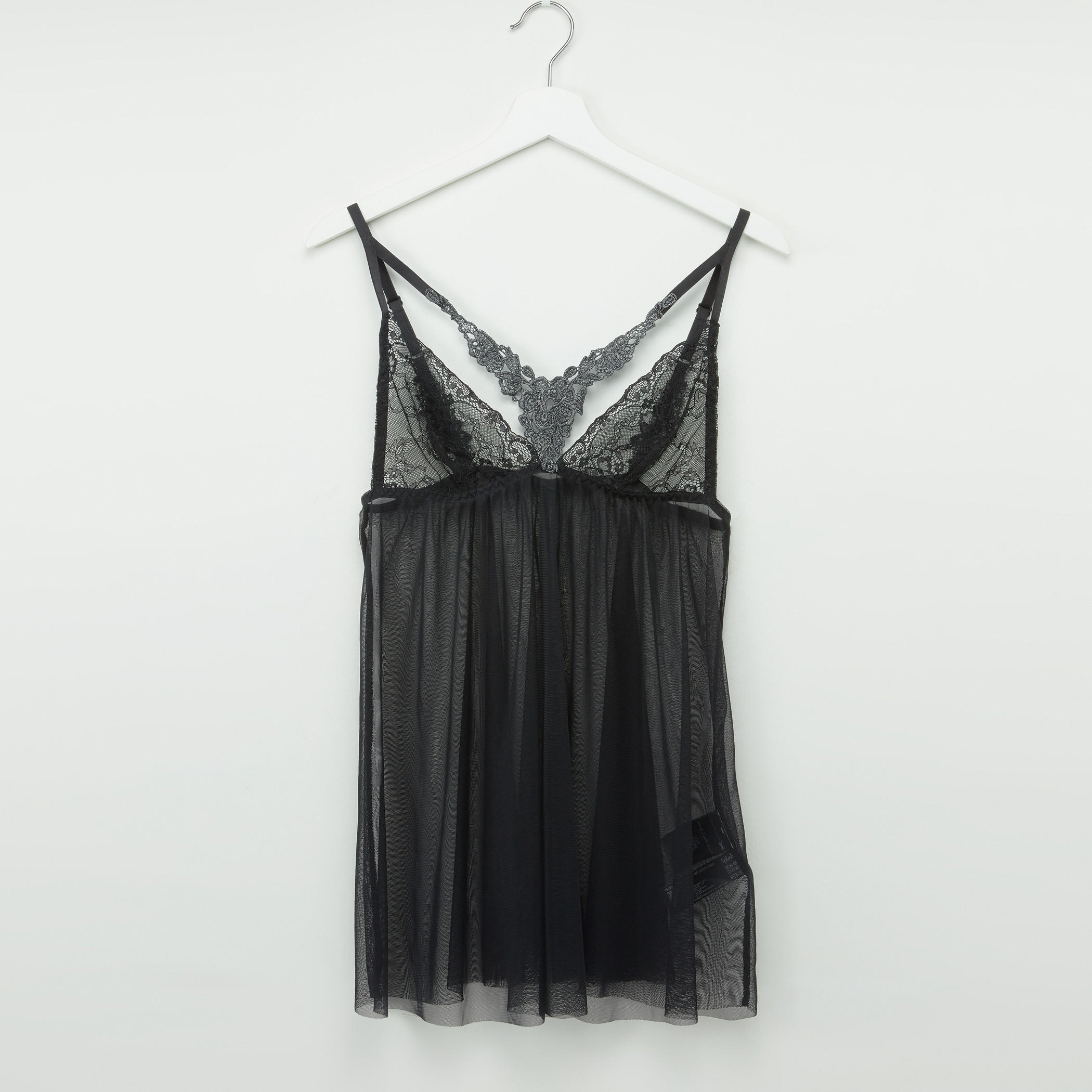 بيبي دول بتفاصيل دانتيل مع ثونج-women-clothing-lingerie-babydollsandbodysuits-image-2