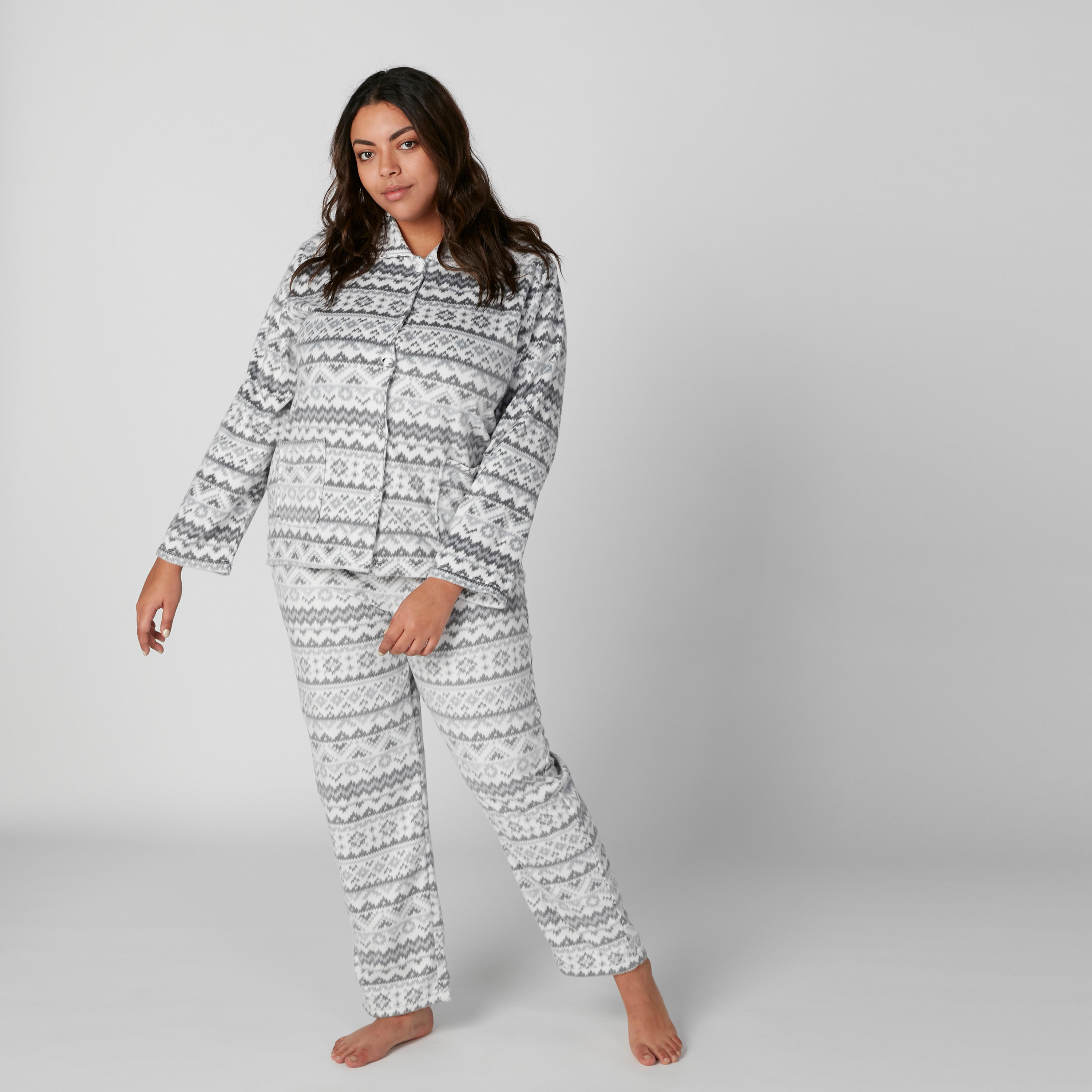 طقم بنطال بيجاما وقميص بأكمام طويلة وطبعات-women-clothing-nightwear-pyjamas-longsets-image-1