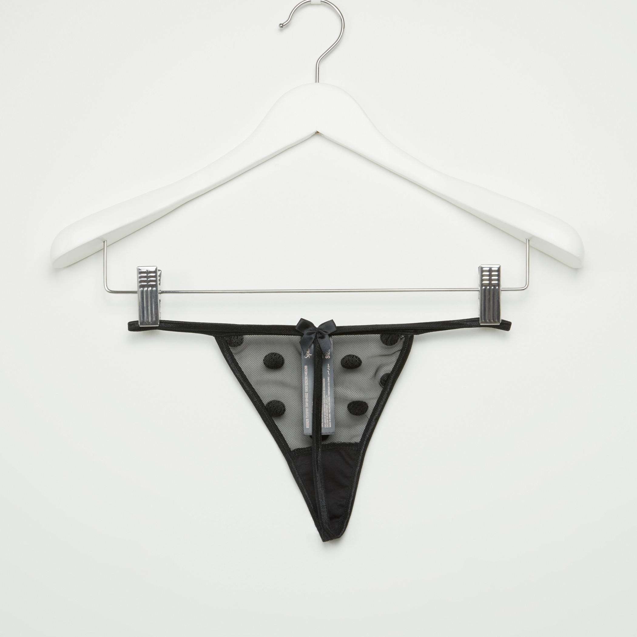 بيبي دول دانتيل بطبعات منقّطة مع ثونج-women-clothing-lingerie-lingeriesets-image-5