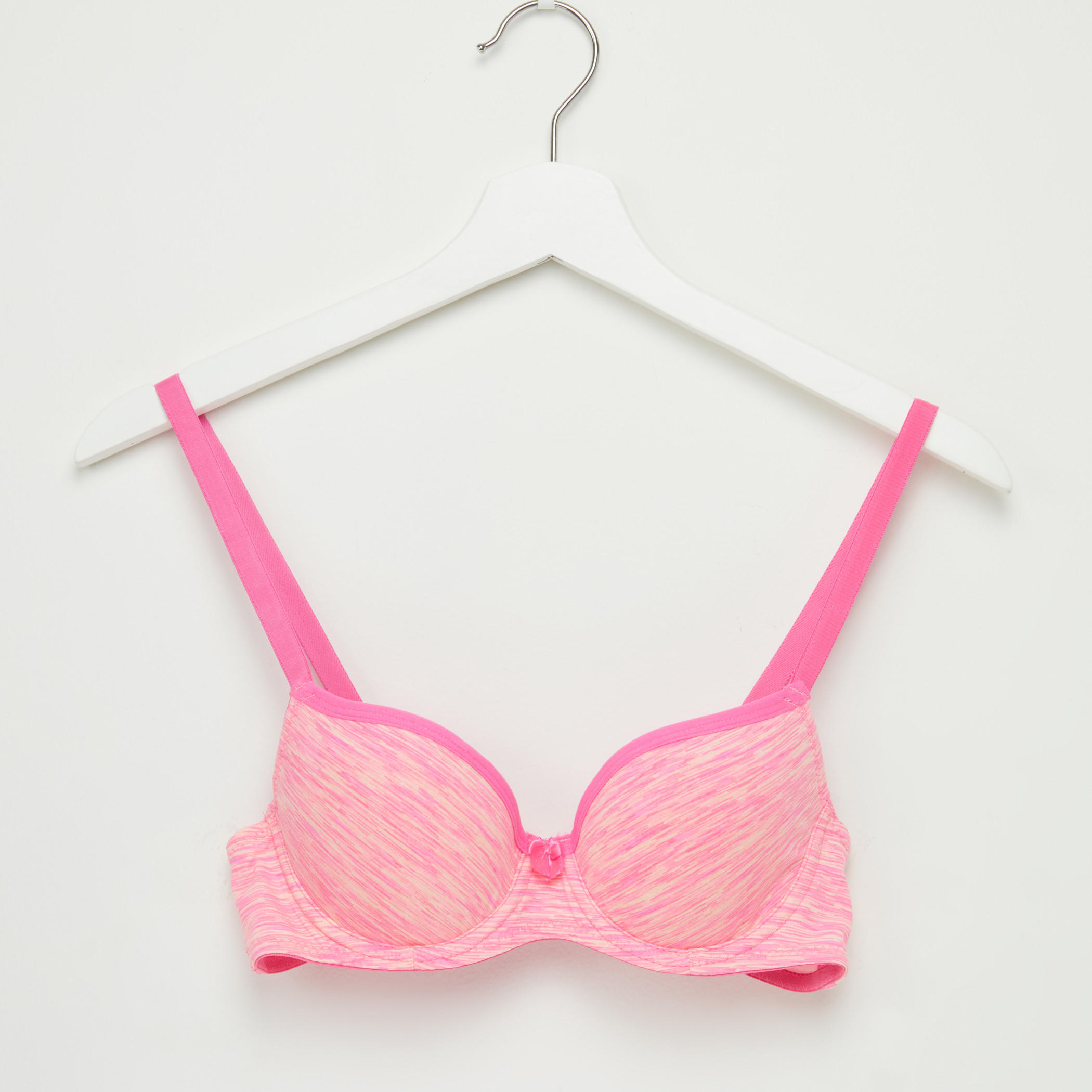 Padded T-Shirt Bra with Hook and Eye Closure-women-clothing-lingerie-bras-image-1