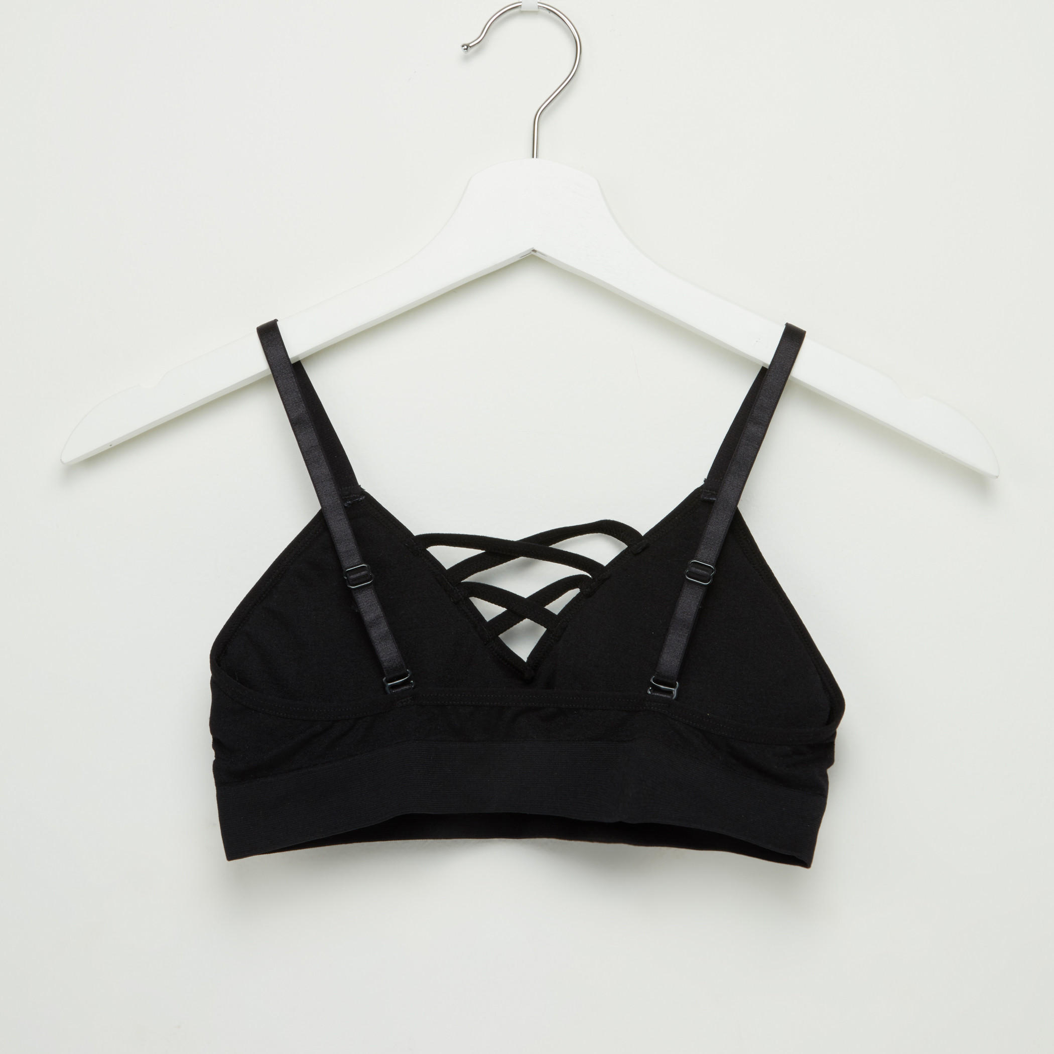 صدريّة بحمّالات قابلة للتعديل وحمّالة متقاطعة - طقم من قطعتين-women-clothing-lingerie-bras-image-3