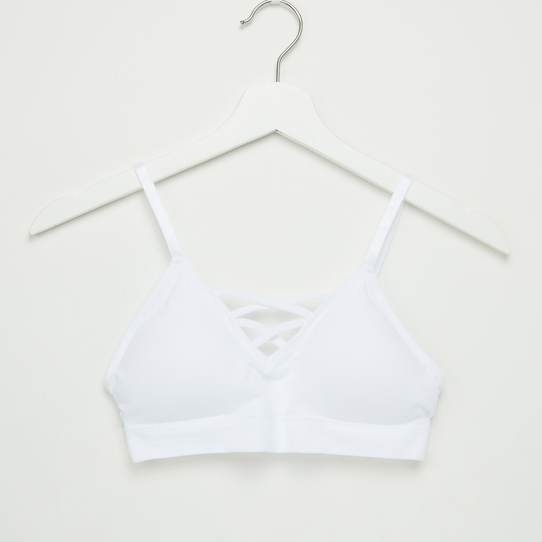 صدريّة بحمّالات قابلة للتعديل وحمّالة متقاطعة - طقم من قطعتين-women-clothing-lingerie-bras-image-4