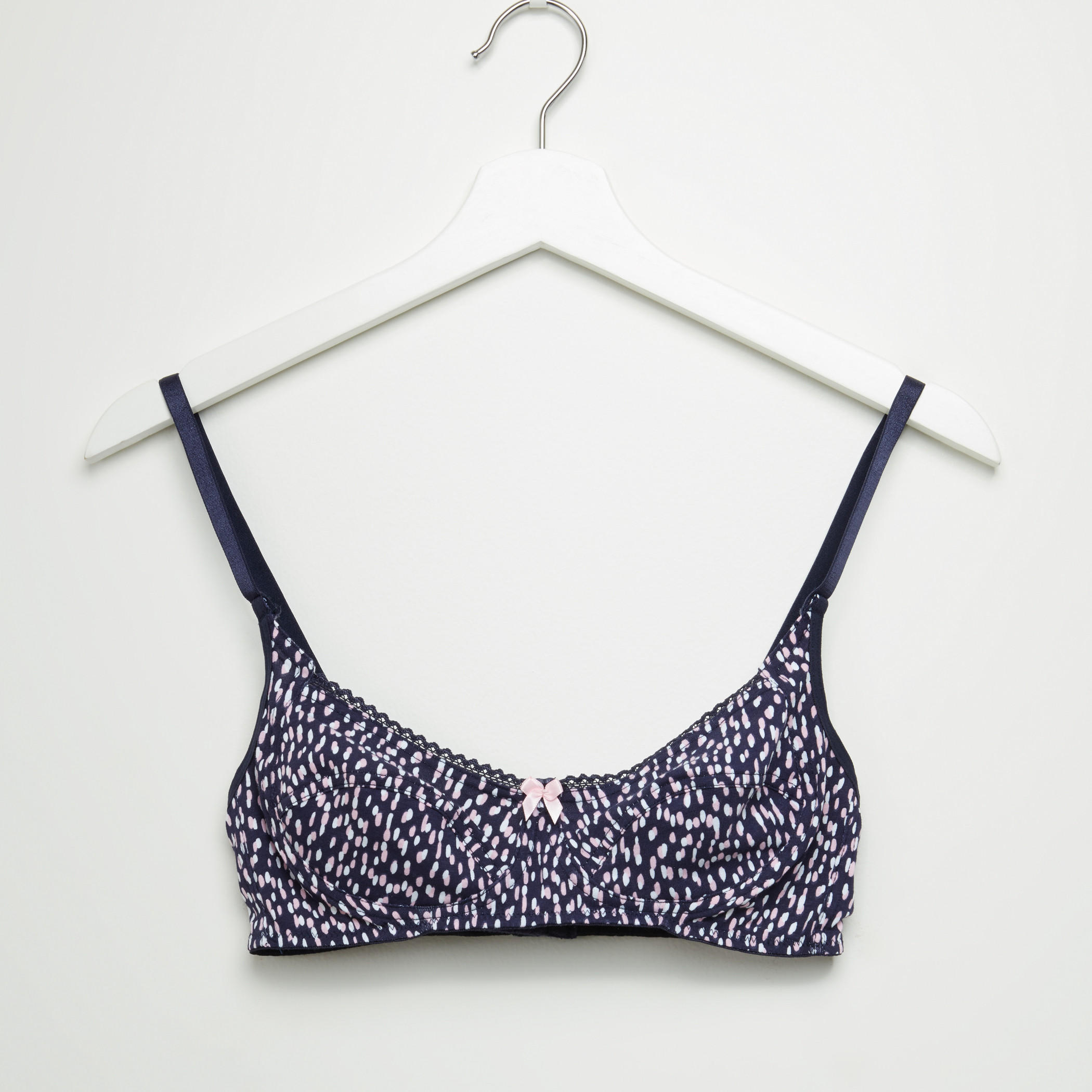 صدريّة بمشبك إغلاق وتفاصيل دانتيل - طقم من قطعتين-women-clothing-lingerie-bras-image-2