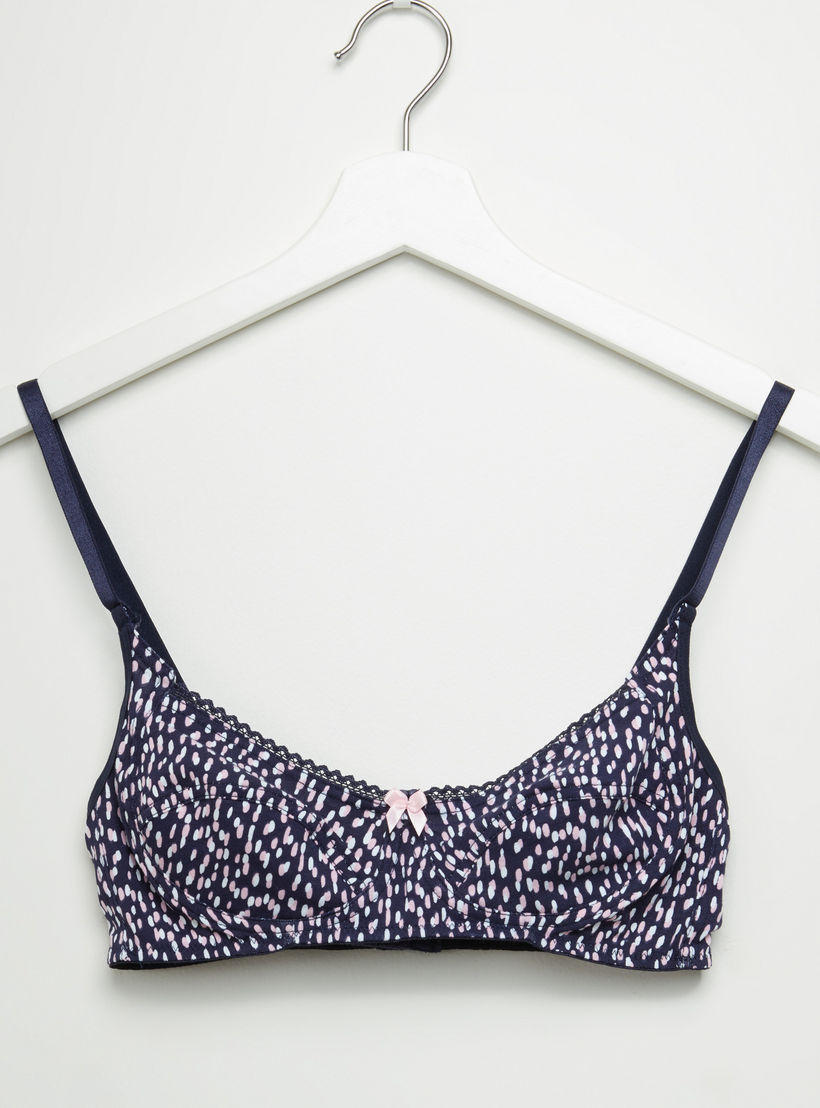 صدريّة بمشبك إغلاق وتفاصيل دانتيل - طقم من قطعتين-women-clothing-lingerie-bras-image-2