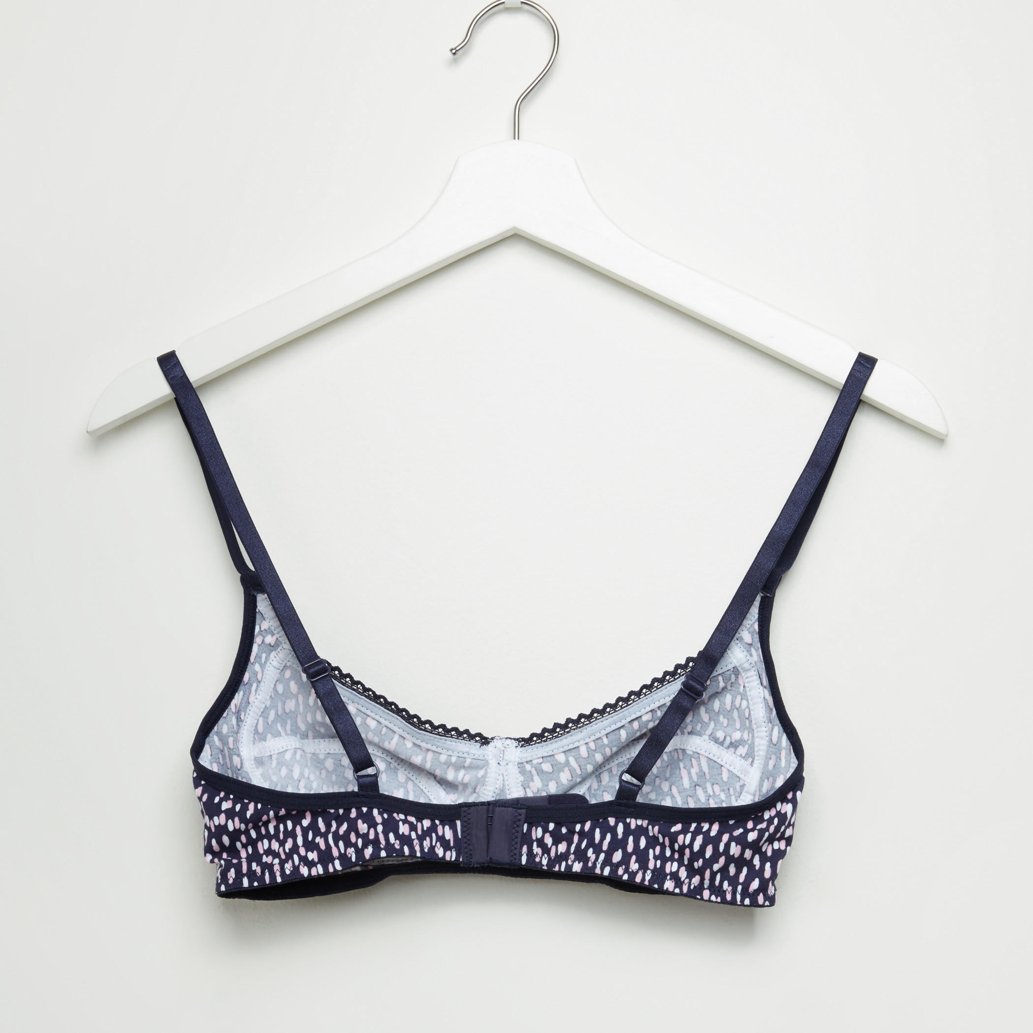 صدريّة بمشبك إغلاق وتفاصيل دانتيل - طقم من قطعتين-women-clothing-lingerie-bras-image-3