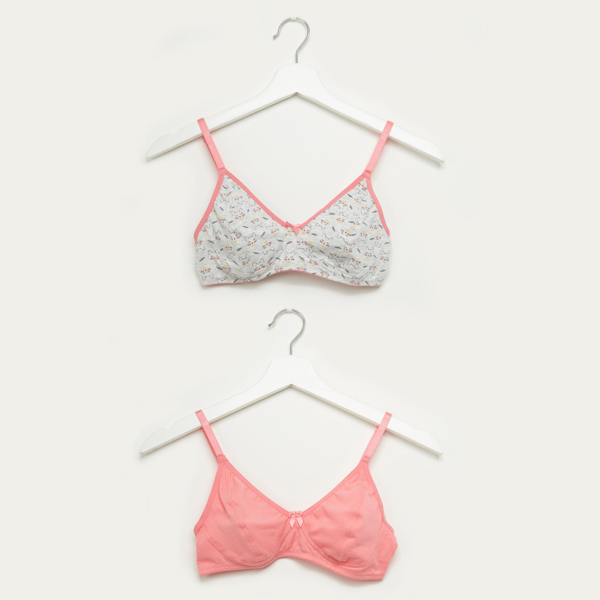صدريّة بمشبك إغلاق ناعم وفيونكة - طقم من قطعتين-women-clothing-lingerie-bras-image-1