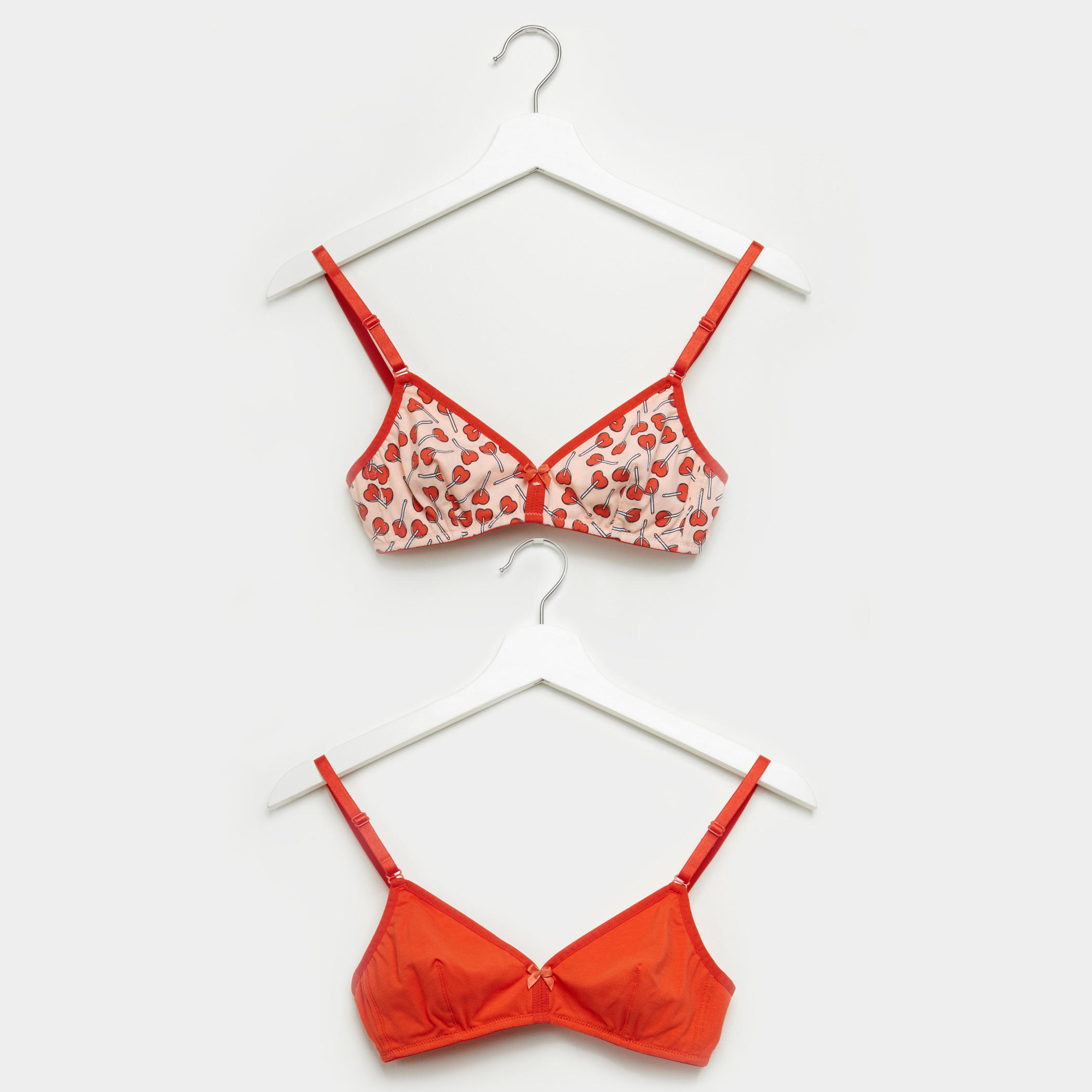 صدريّة متنوعة بمشبك إغلاق ناعم - طقم من قطعتين-women-clothing-lingerie-bras-image-1