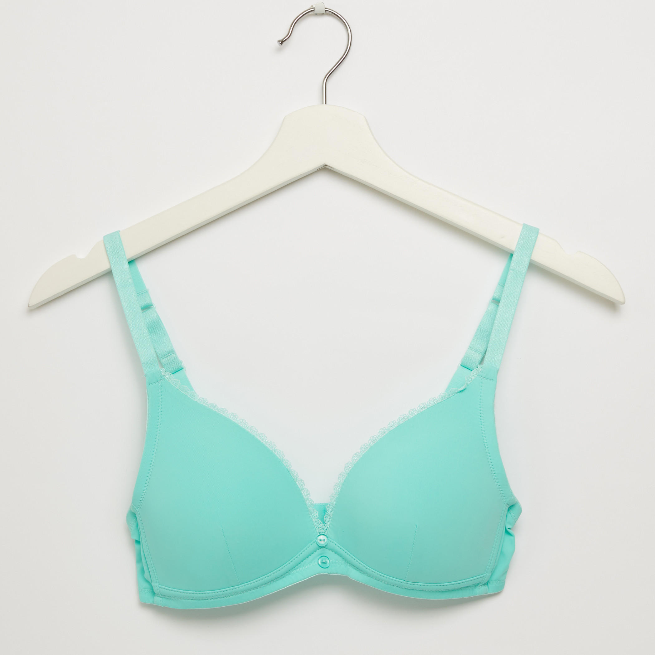 صدريّة تيشيرت مبطّنة بمشبك إغلاق ناعم - طقم من قطعتين-women-clothing-lingerie-bras-image-2