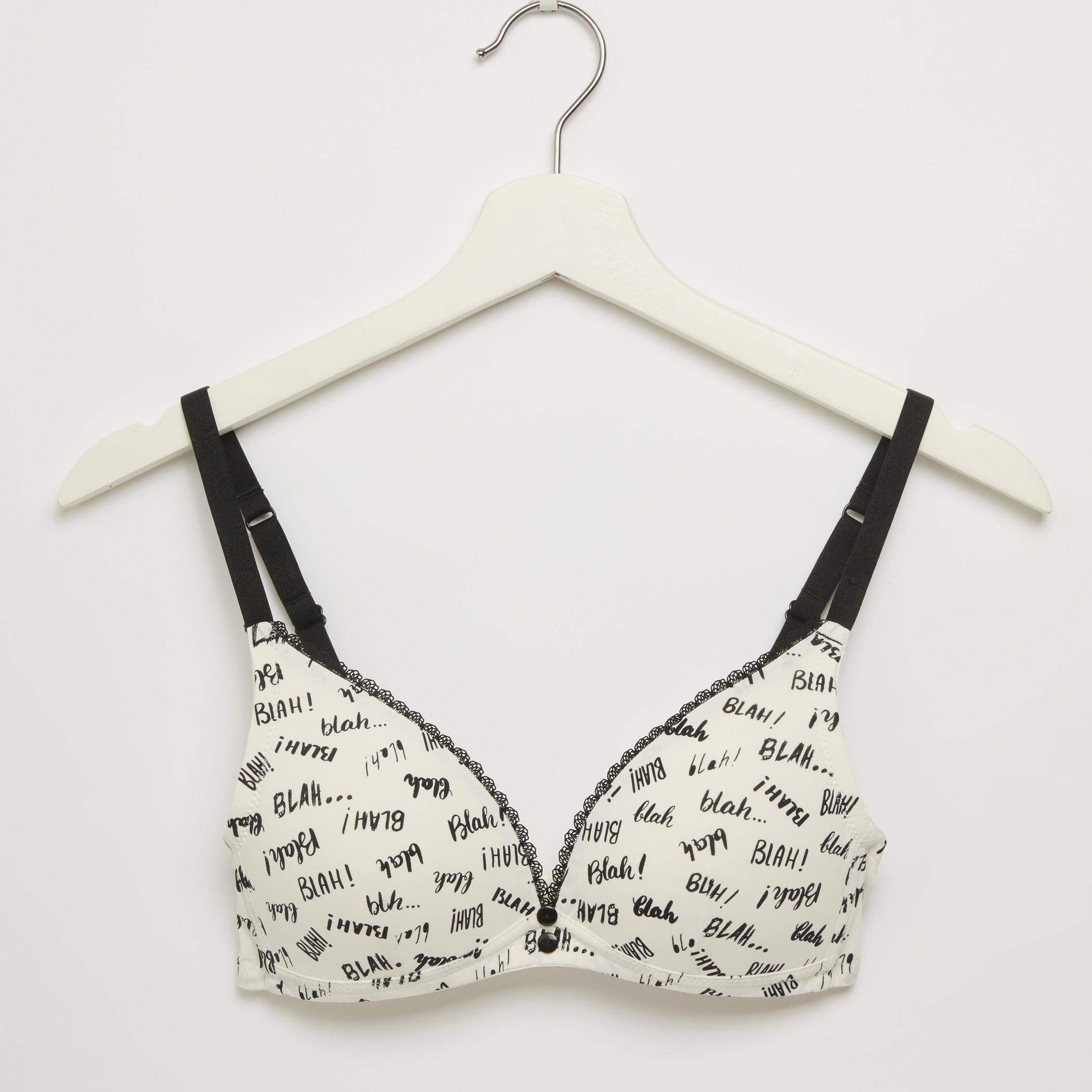 صدريّة تيشيرت مبطّنة بمشبك إغلاق ناعم - طقم من قطعتين-women-clothing-lingerie-bras-image-4
