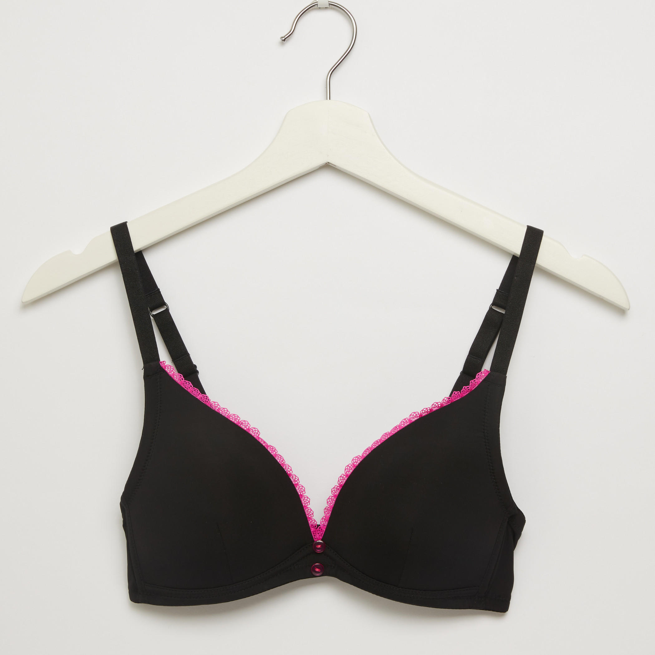 صدريّة تيشيرت مبطّنة بمشبك إغلاق ناعم - طقم من قطعتين-women-clothing-lingerie-bras-image-4