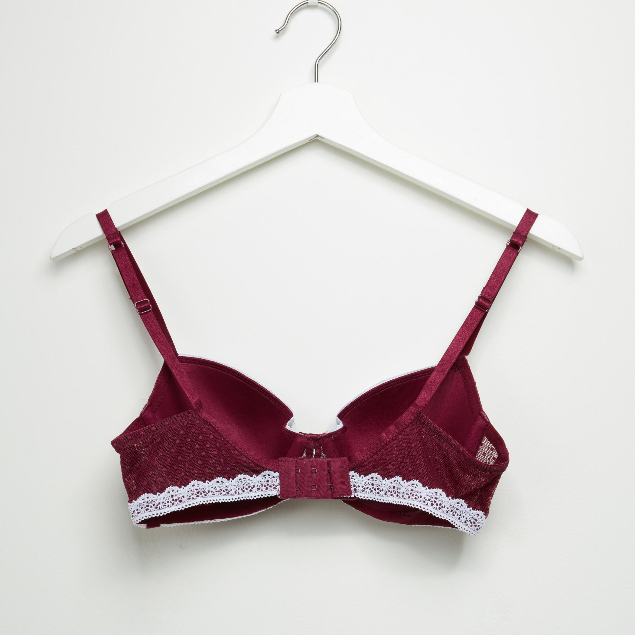 صدرية مبطّنة بتفاصيل دانتيل ومشبك إغلاق ناعم-women-clothing-lingerie-bras-image-2