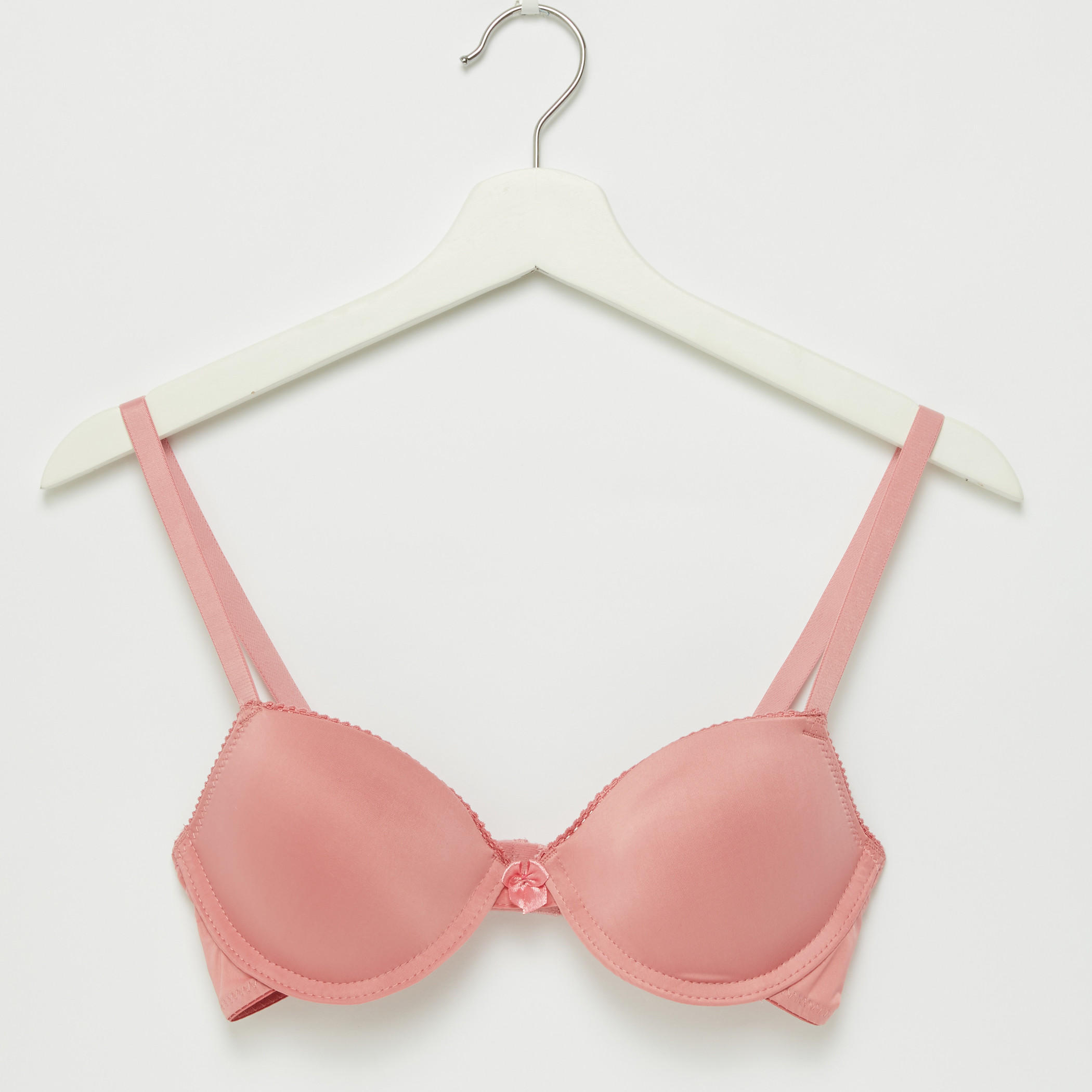 صدريّة تيشيرت مبطنة بحمّالات قابلة للتعديل ومشبك إغلاق-women-clothing-lingerie-bras-image-1