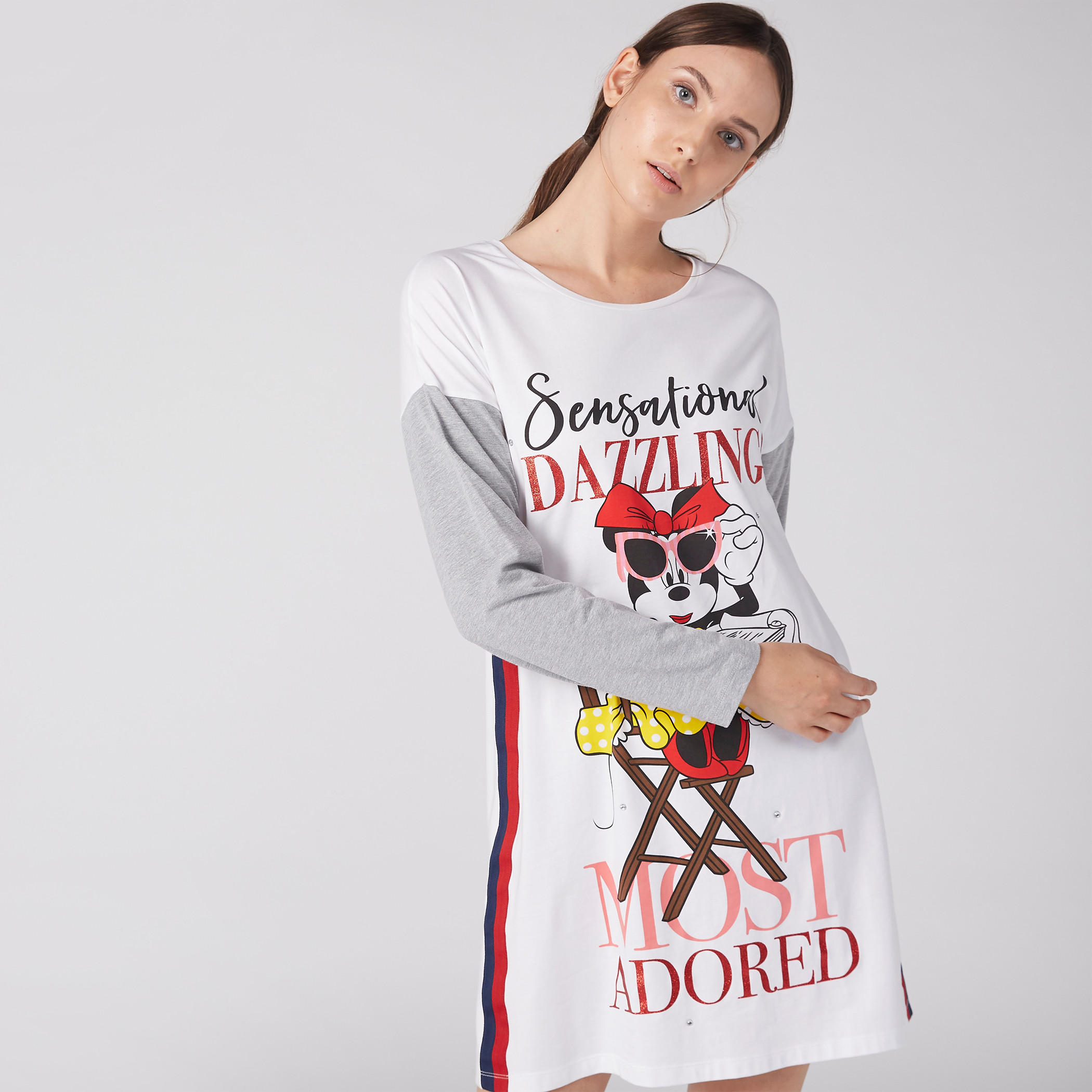 قميص نوم بياقة مستديرة وأكمام طويلة وطبعات-women-clothing-nightwear-nighties-image-4