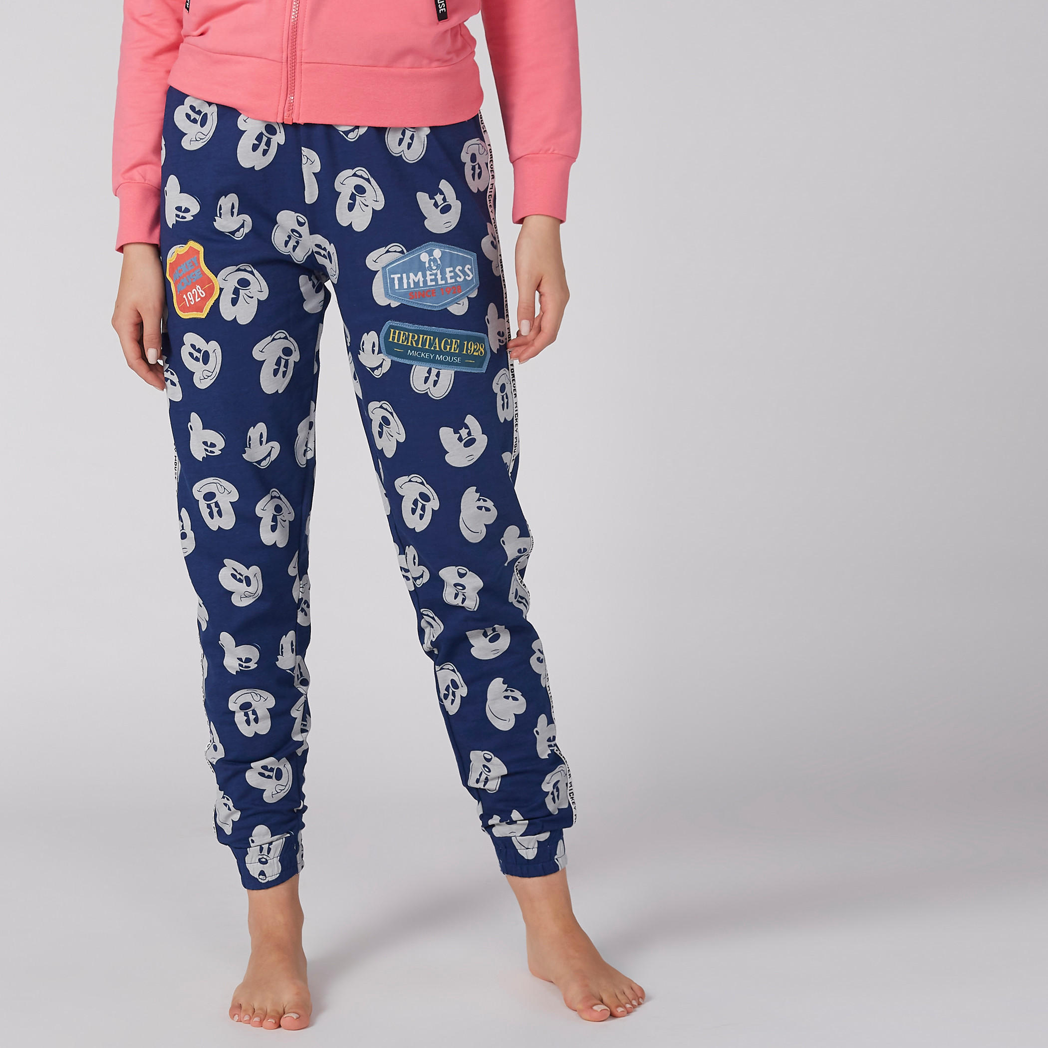 بنطال رياضي بخصر مطّاطي ونقش ميكي ماوس-women-clothing-nightwear-pyjamas-bottoms-image-2