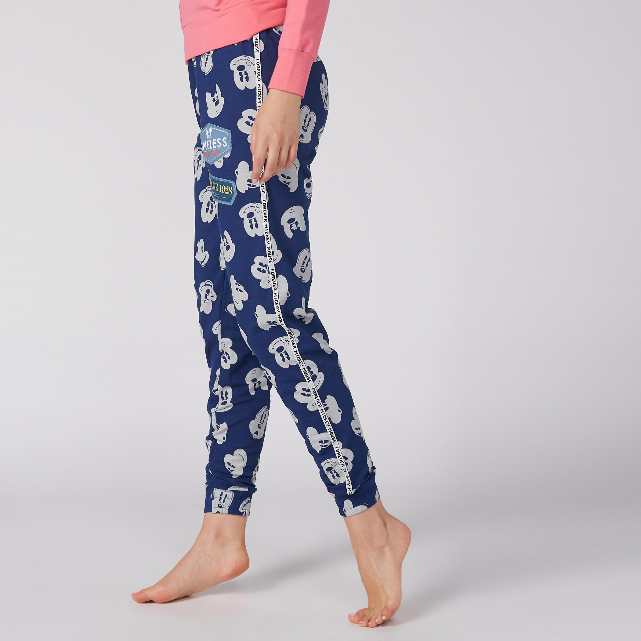 بنطال رياضي بخصر مطّاطي ونقش ميكي ماوس-women-clothing-nightwear-pyjamas-bottoms-image-3
