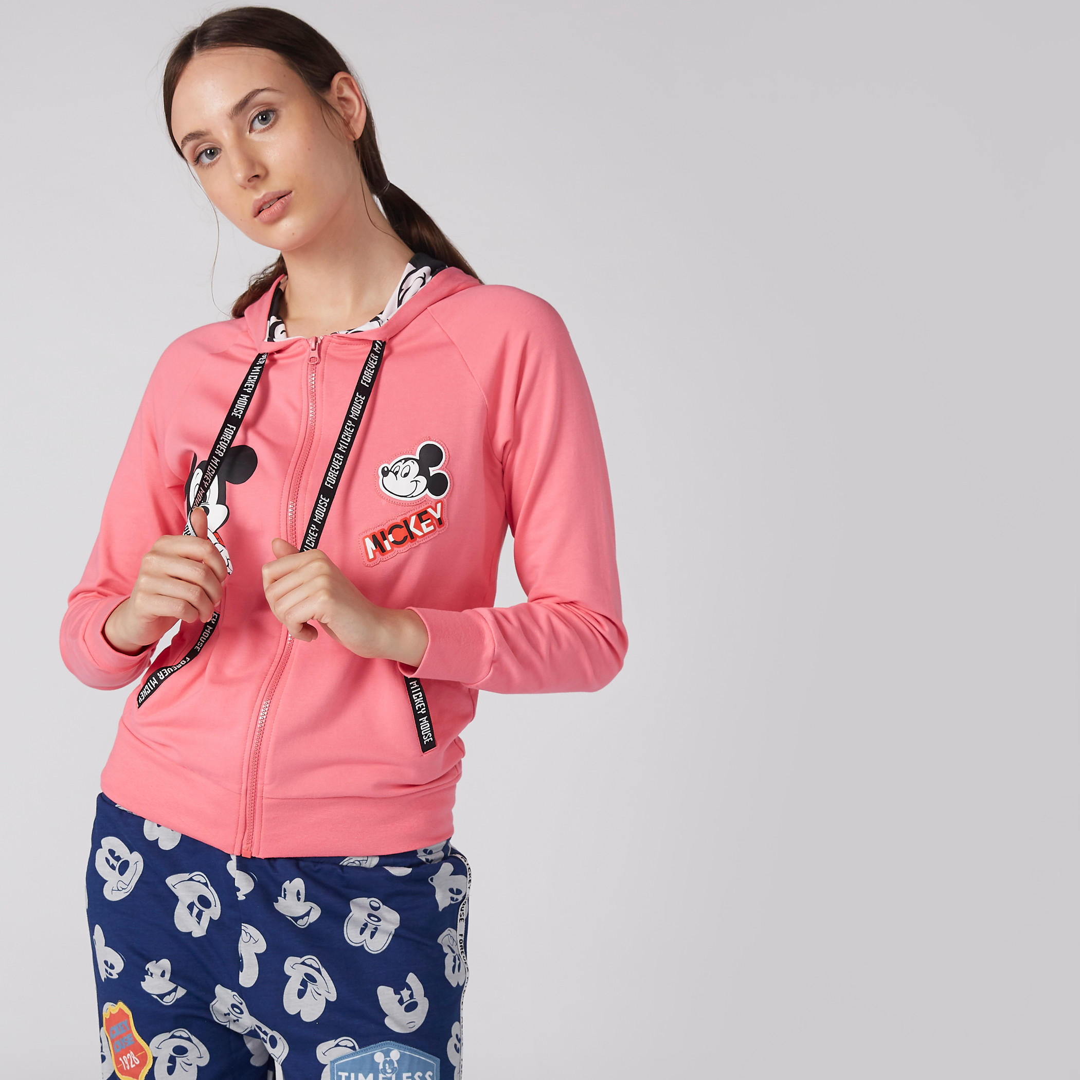 جاكيت بأكمام طويلة وسحّاب إغلاق وتزيينات ميكي ماوس-women-clothing-nightwear-pyjamas-tops-image-1