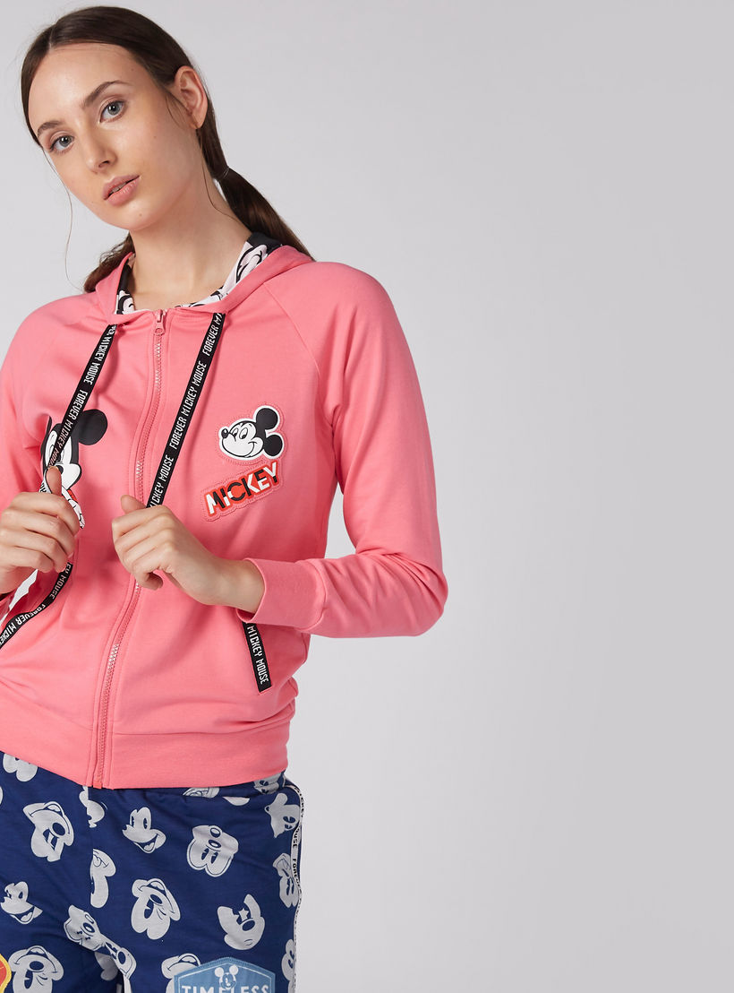 جاكيت بأكمام طويلة وسحّاب إغلاق وتزيينات ميكي ماوس-women-clothing-nightwear-pyjamas-tops-image-1