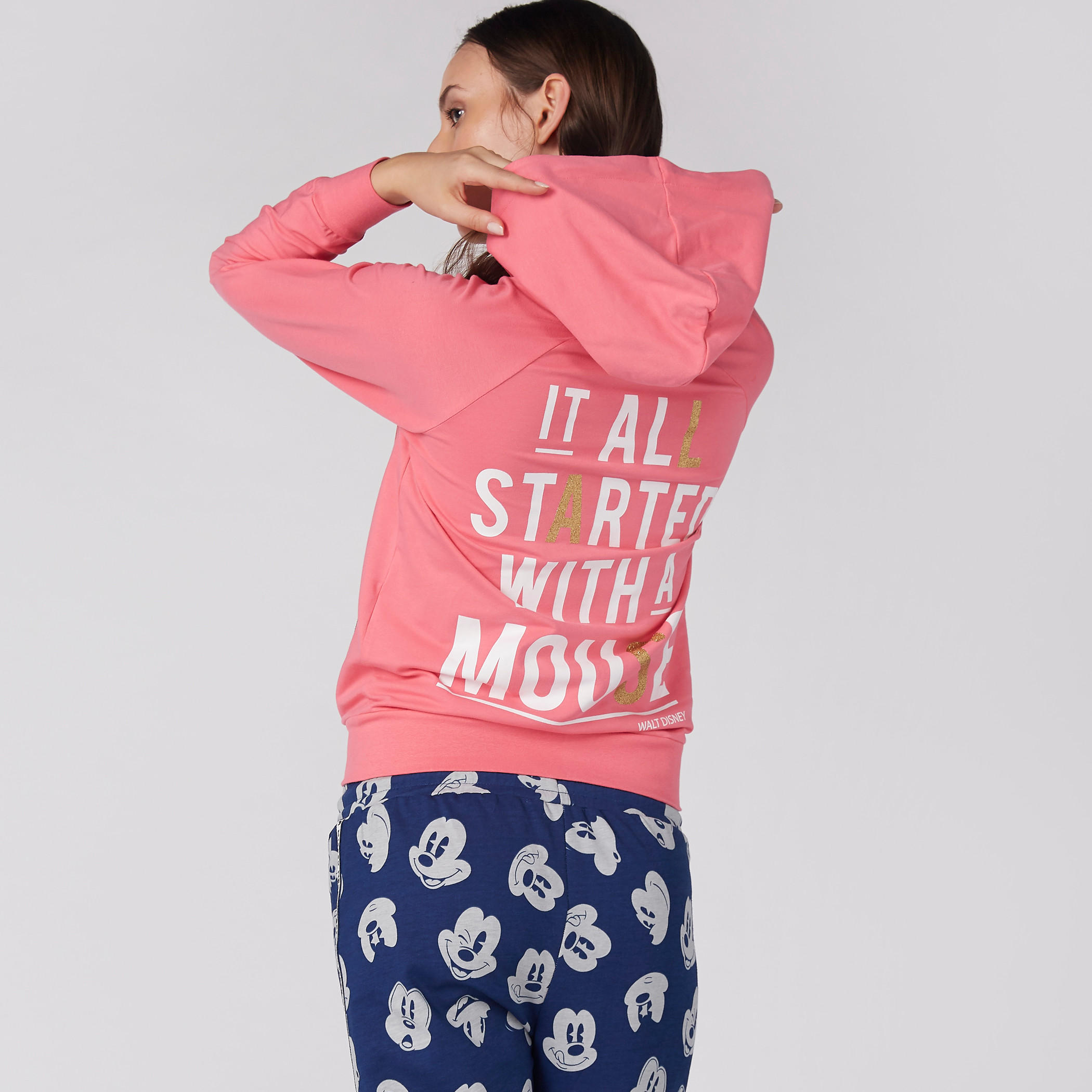 جاكيت بأكمام طويلة وسحّاب إغلاق وتزيينات ميكي ماوس-women-clothing-nightwear-pyjamas-tops-image-2