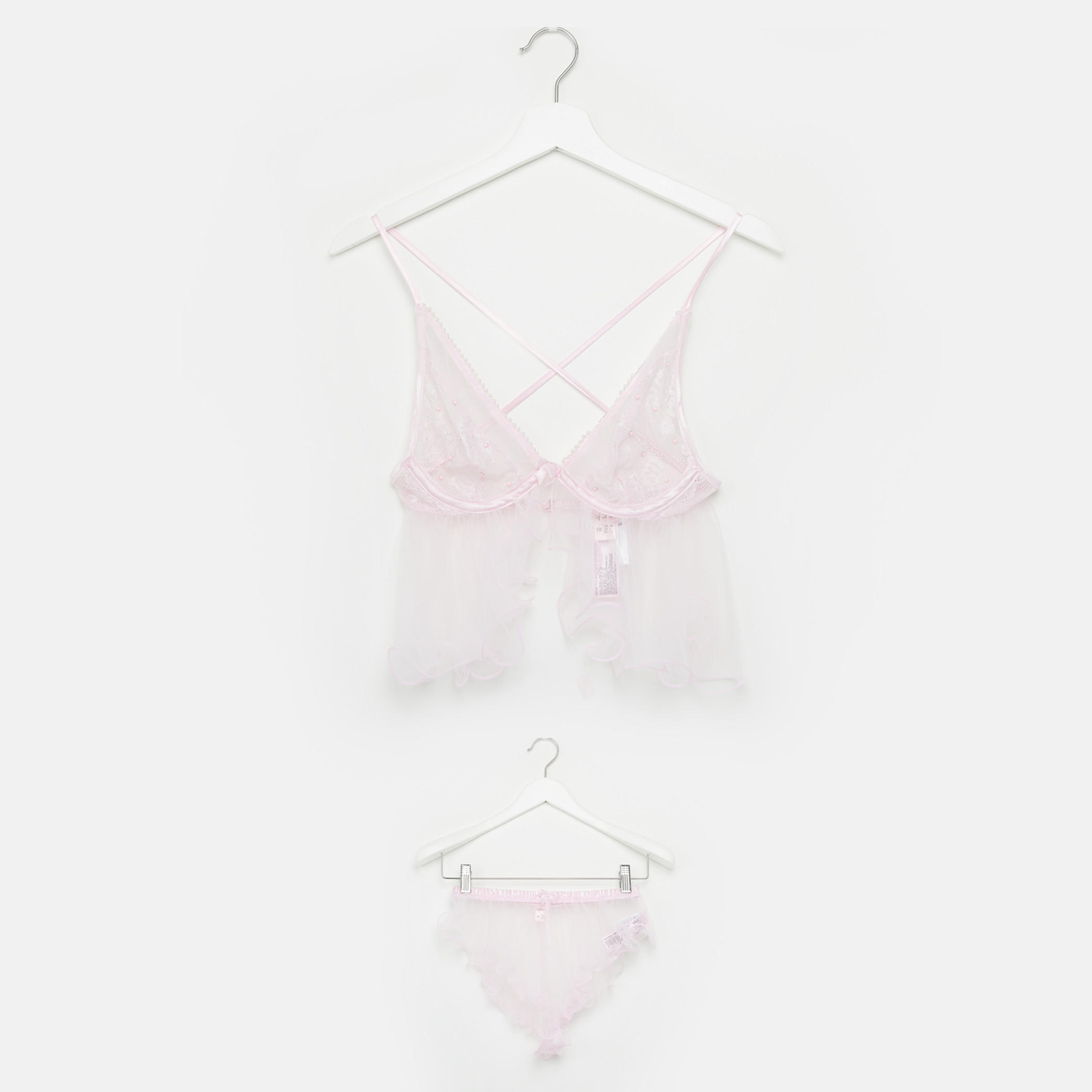 بيبي دول مع سراويل بتفاصيل كشكش-women-clothing-lingerie-lingeriesets-image-1