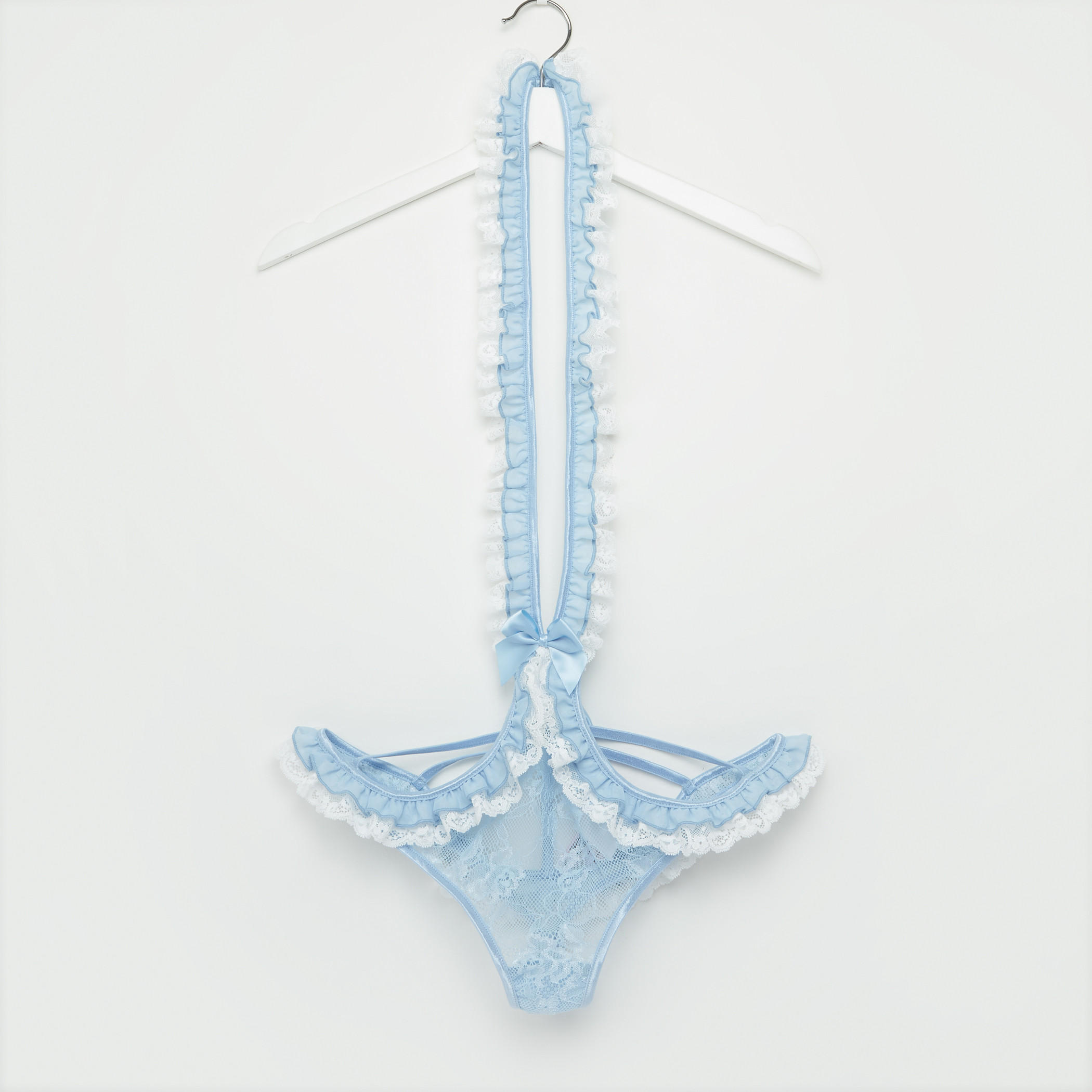 ثونج بتفاصيل دانتيل وفيونكة-women-clothing-lingerie-babydollsandbodysuits-image-1