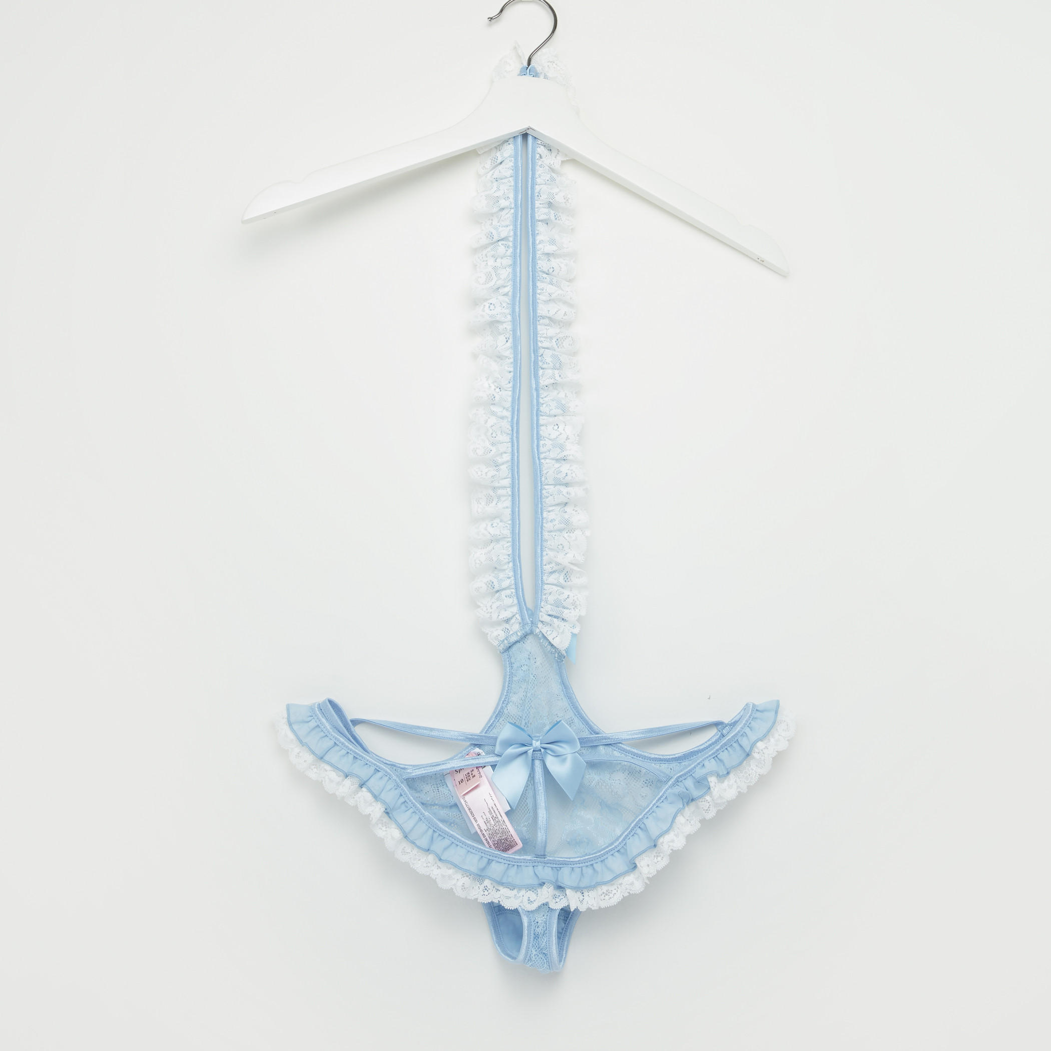ثونج بتفاصيل دانتيل وفيونكة-women-clothing-lingerie-babydollsandbodysuits-image-2