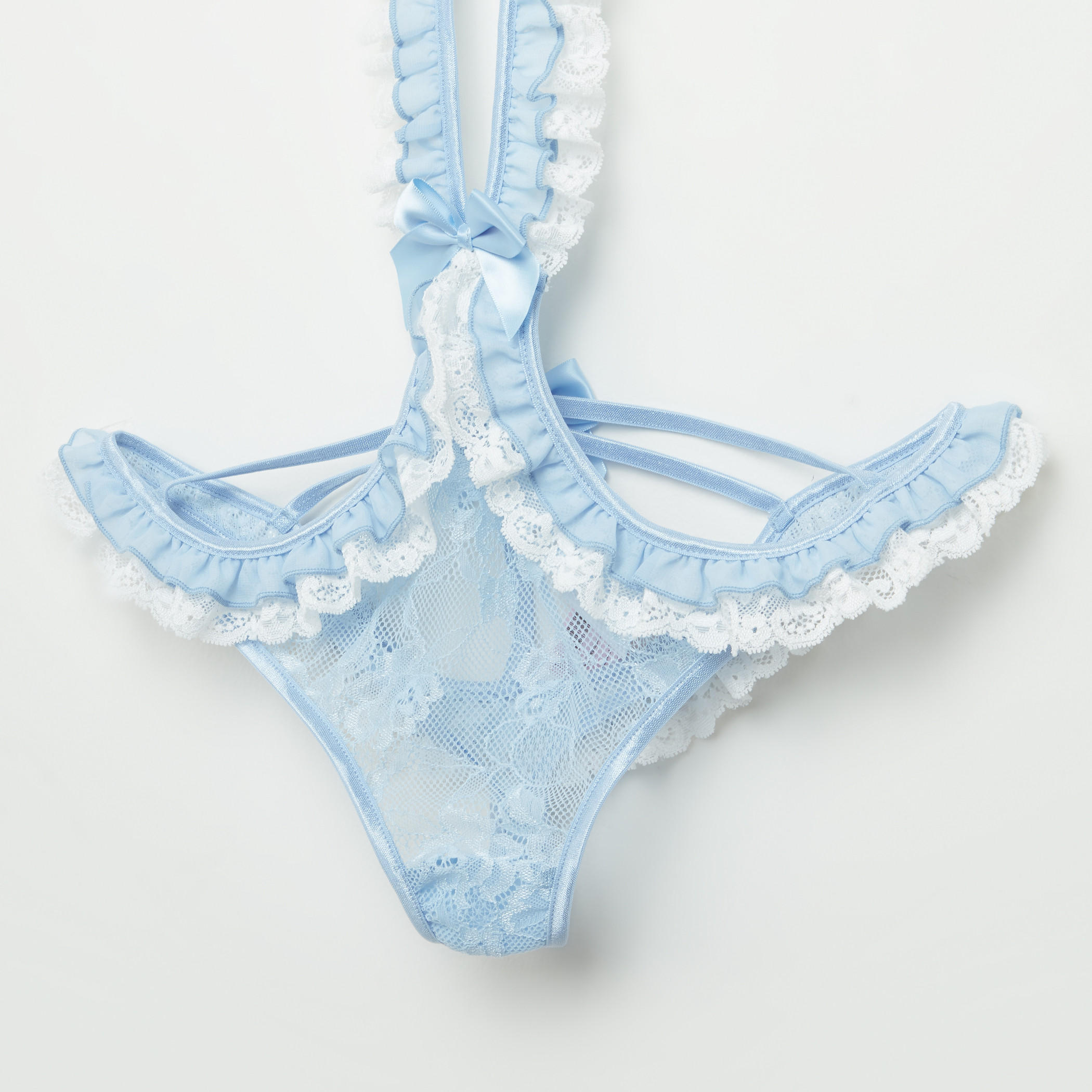ثونج بتفاصيل دانتيل وفيونكة-women-clothing-lingerie-babydollsandbodysuits-image-3