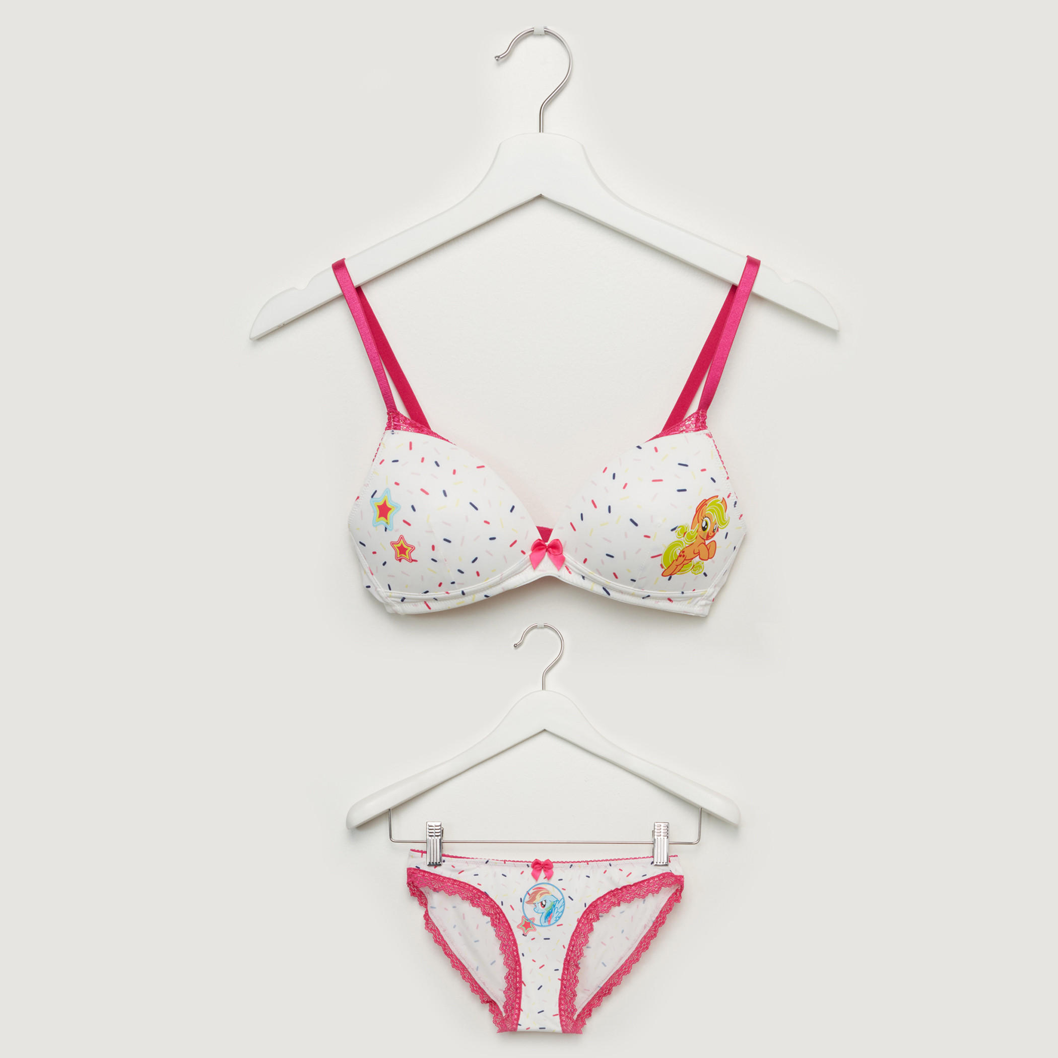 صدرية مبطنة بطبعات ليتل بوني مع سروال بتفاصيل دانتيل-women-clothing-lingerie-lingeriesets-image-1