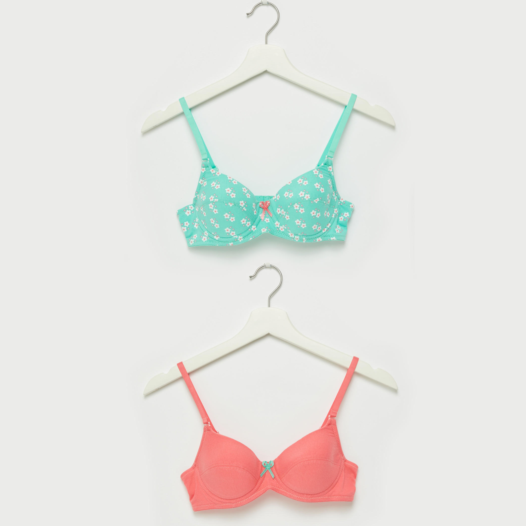 صدرية تيشيرت بخطّافة إغلاق وفيونكة وطبعات-women-clothing-lingerie-bras-image-1