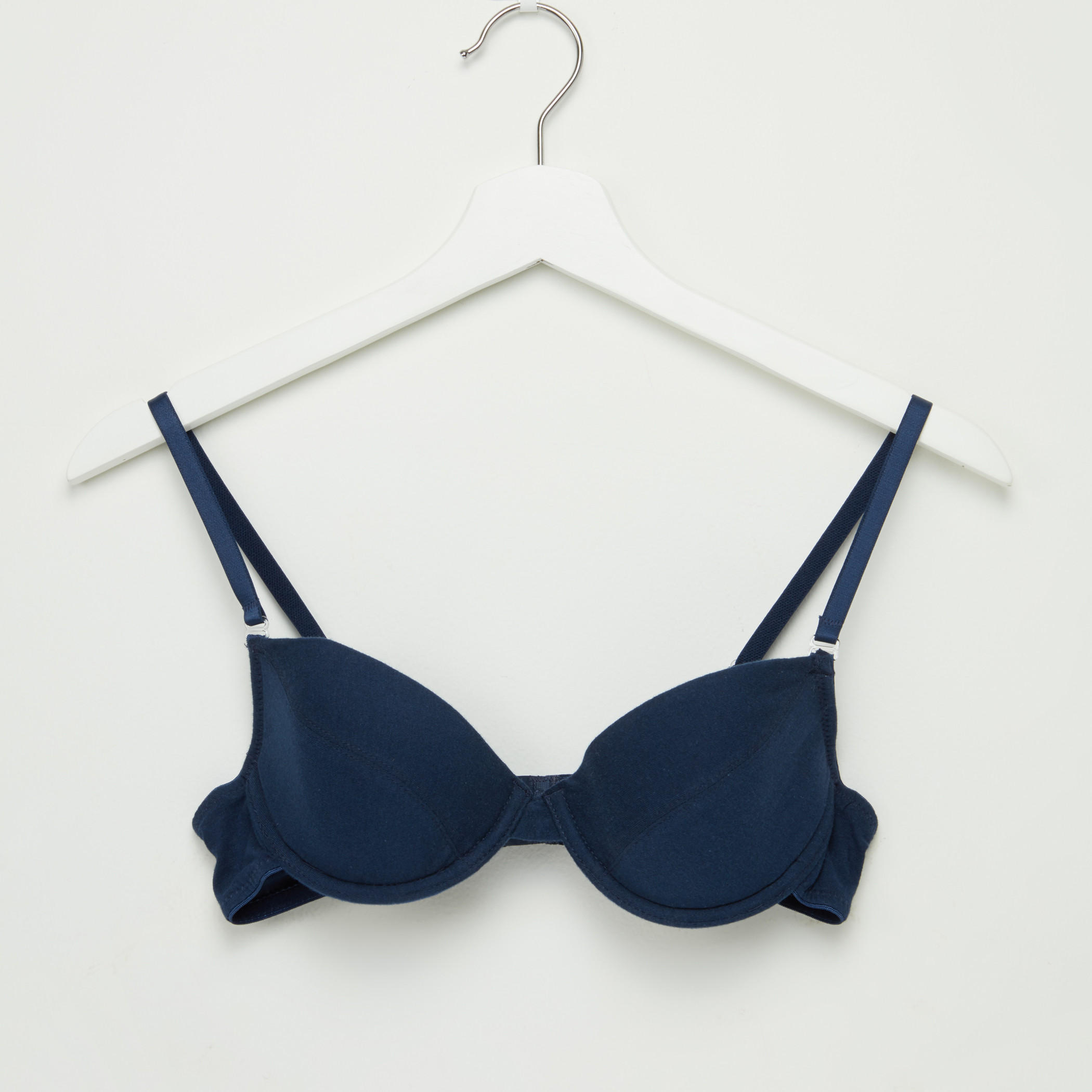 صدريّة تيشيرت مبطّنة بمشبك إغلاق ناعم - طقم من قطعتين-women-clothing-lingerie-bras-image-2