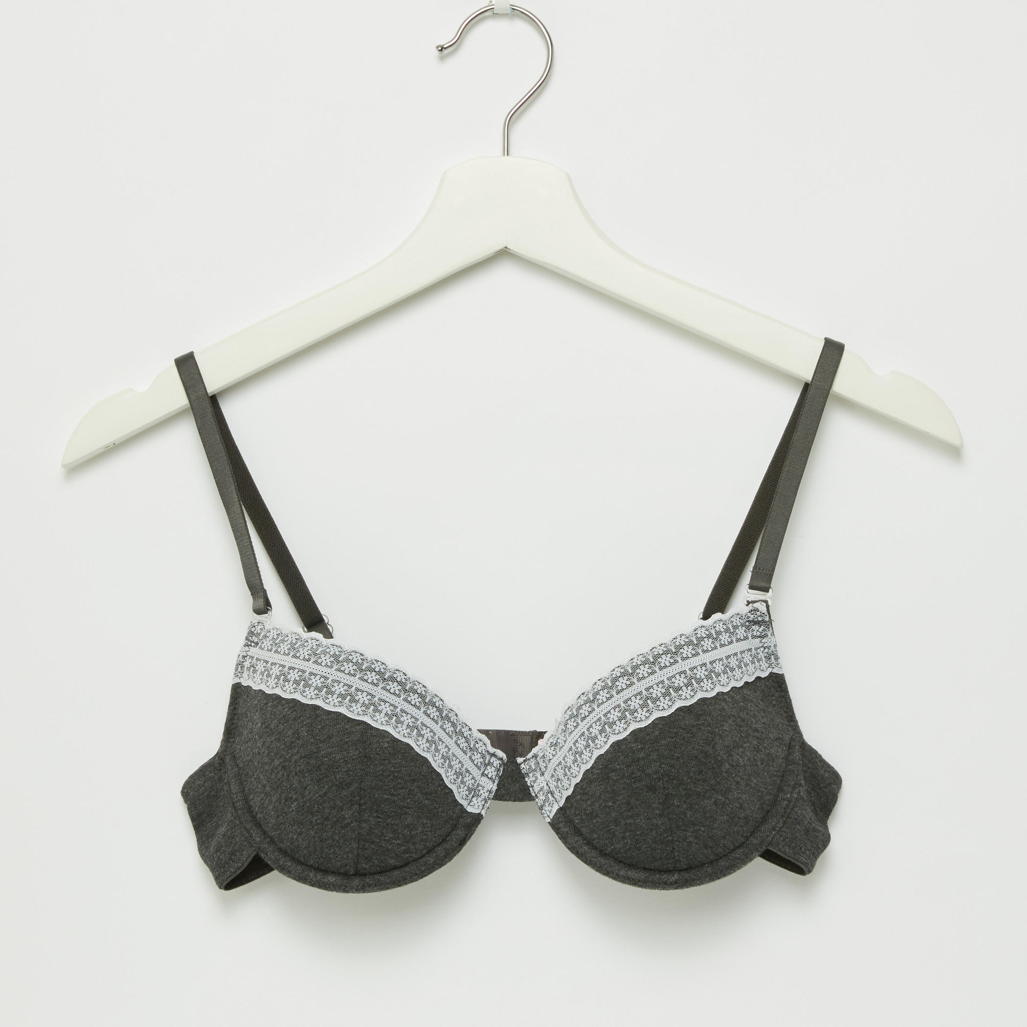 صدريّة تيشيرت بتفاصيل دانتيل ومشبك إغلاق - طقم من قطعتين-women-clothing-lingerie-bras-image-4