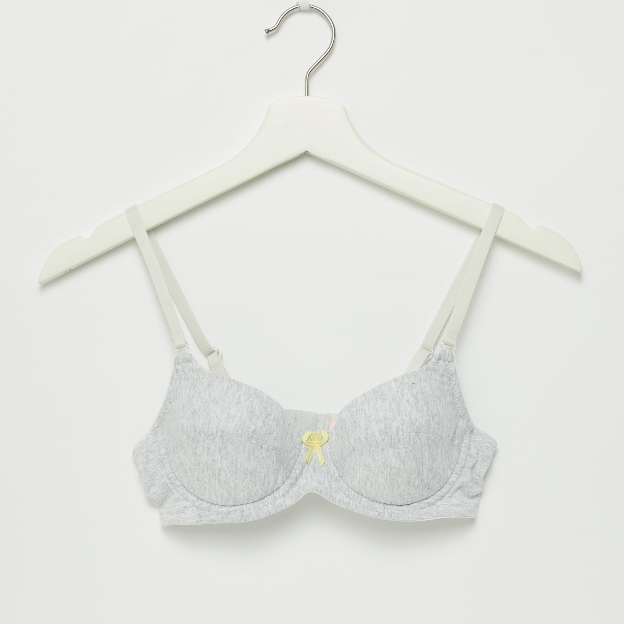 Bow Detail Padded T-Shirt Bra with Hook and Eye Closure - Set of 2-women-clothing-lingerie-bras-image-4