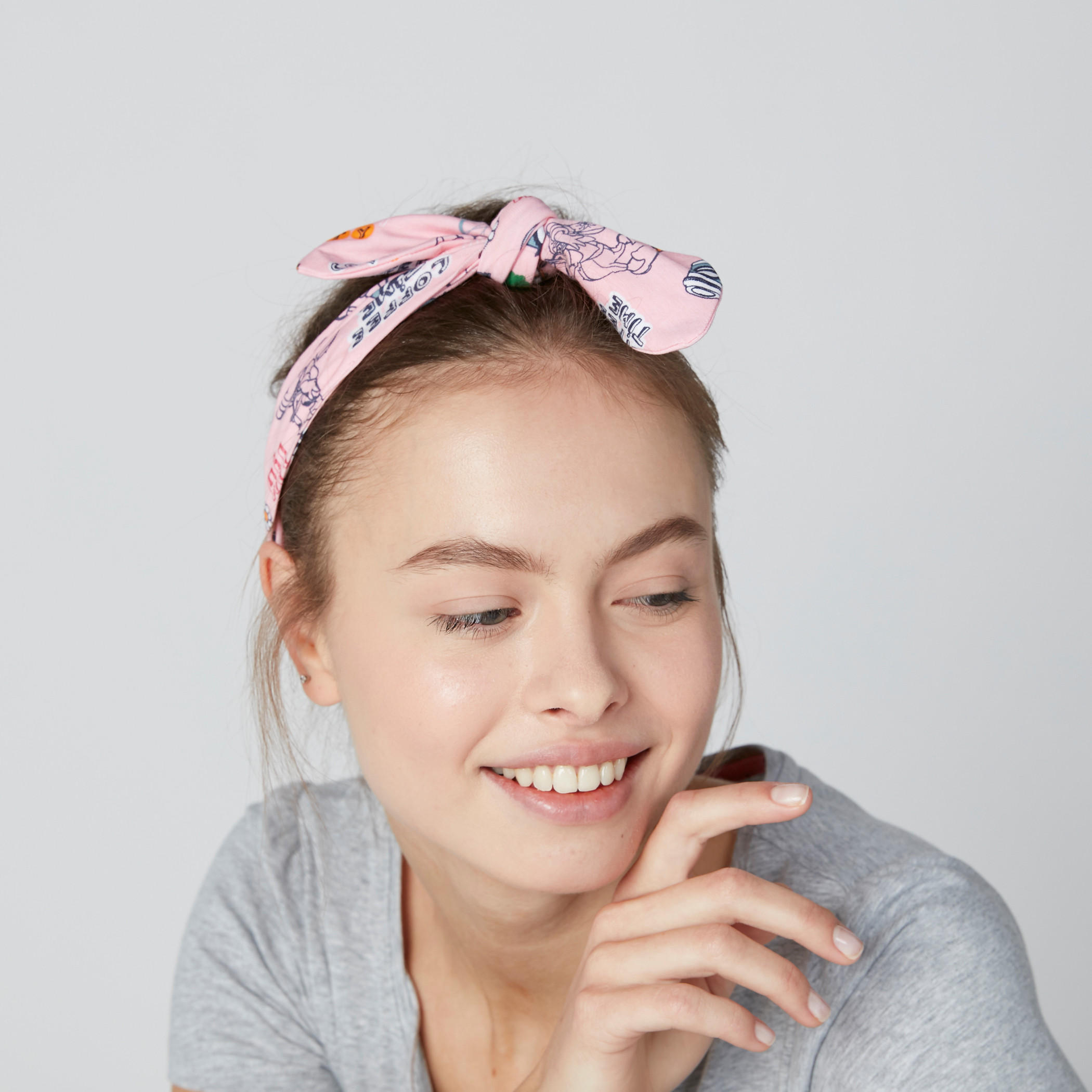 Printed Headband with Knot Detail-women-hairaccessories-image-2